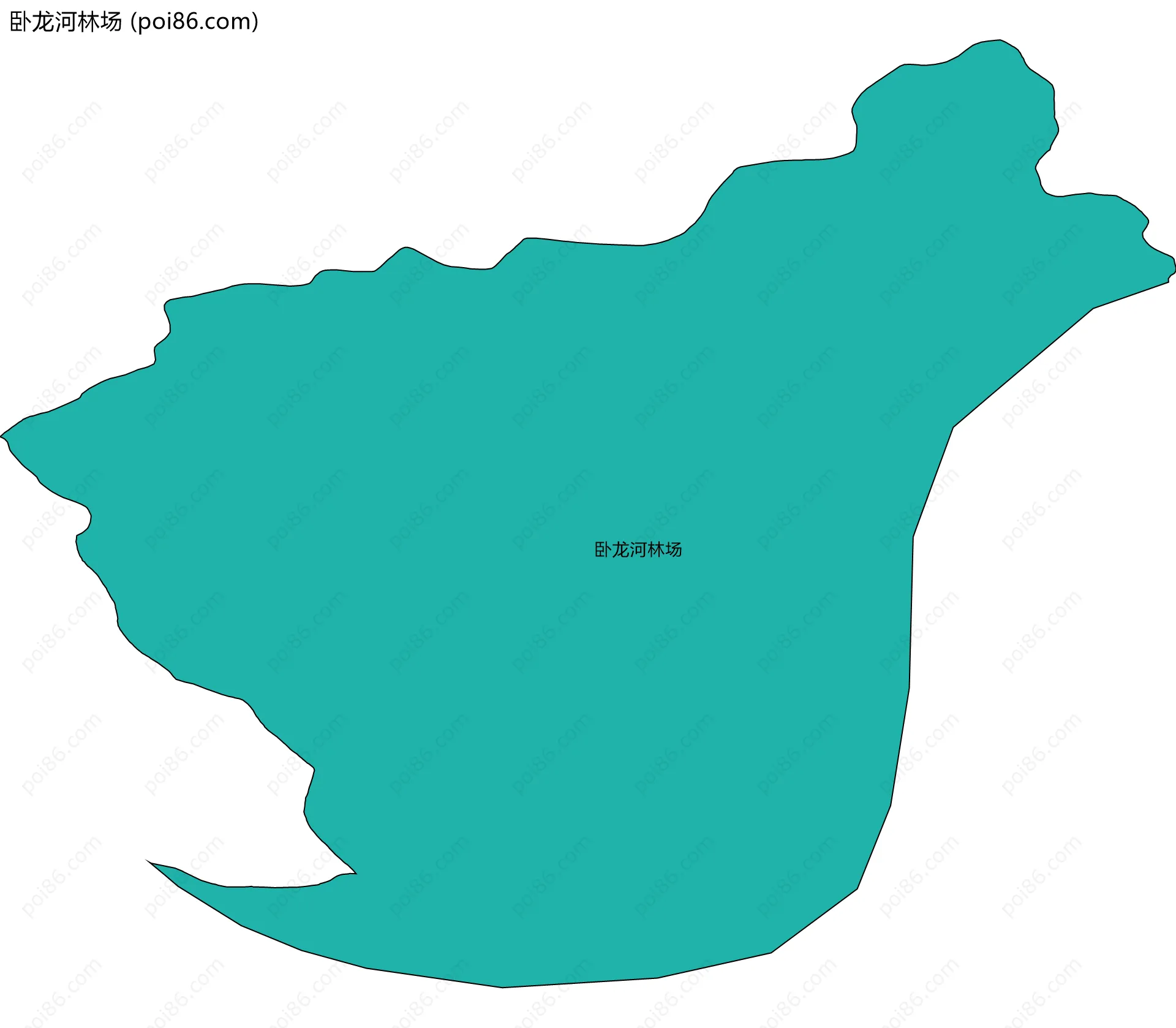 卧龙河林场边界地图