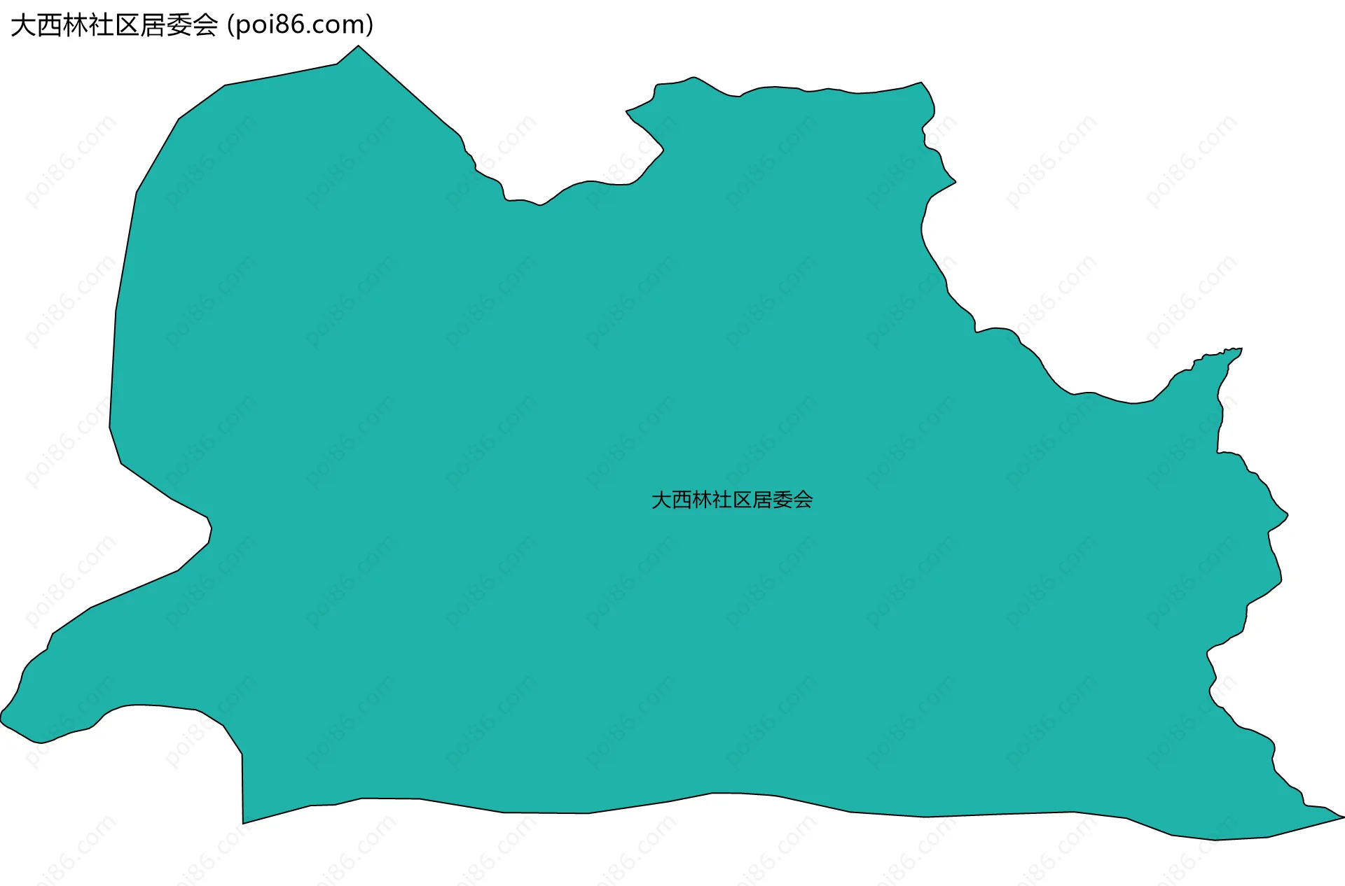 大西林社区居委会边界地图