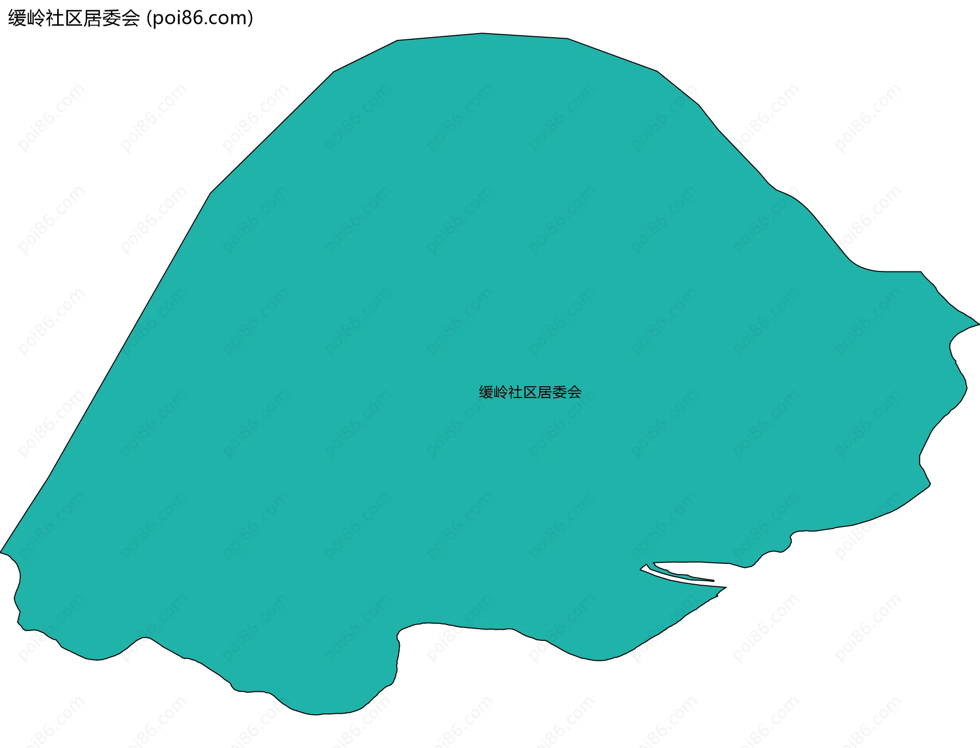 缓岭社区居委会边界地图