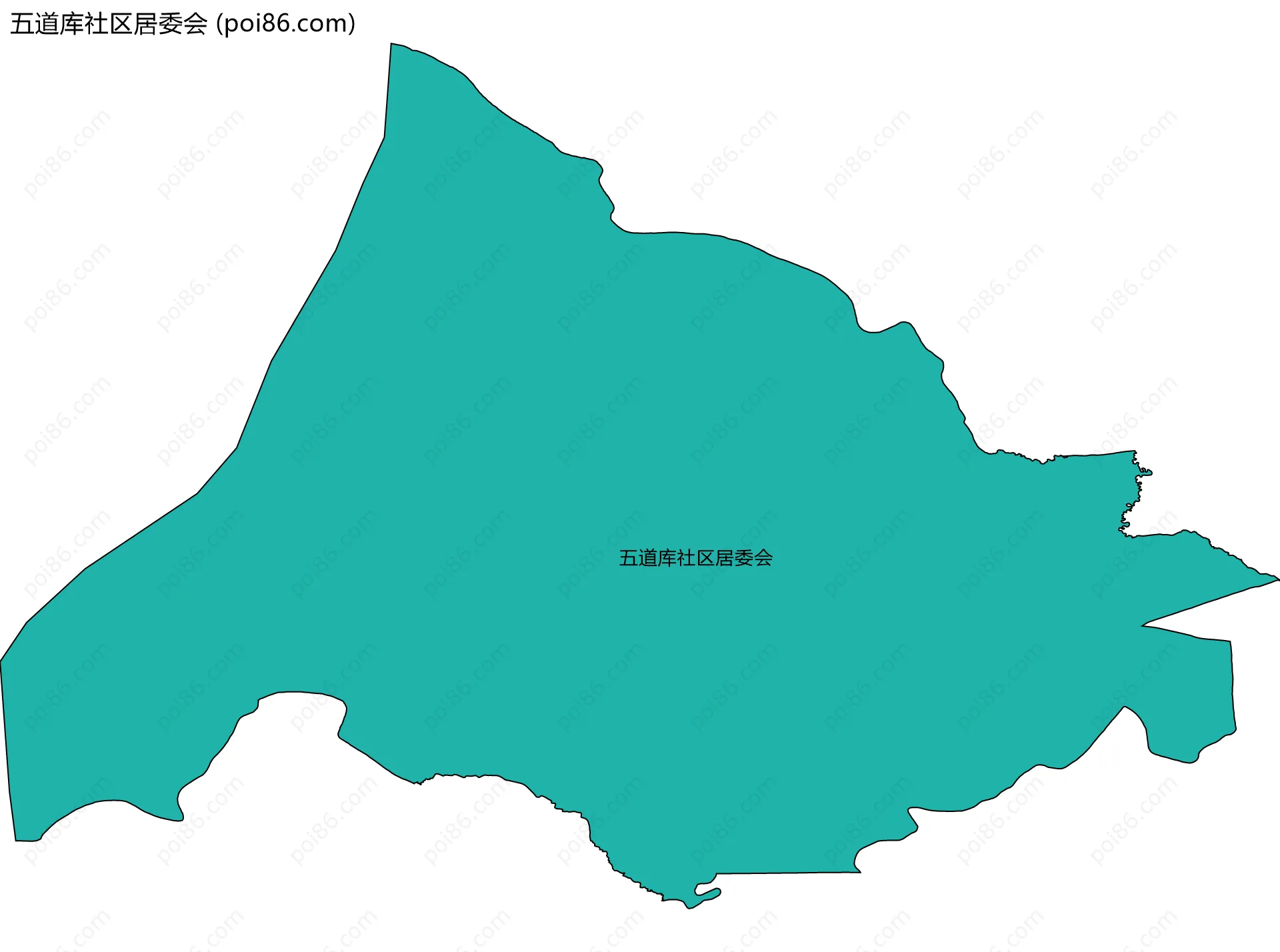 五道库社区居委会边界地图