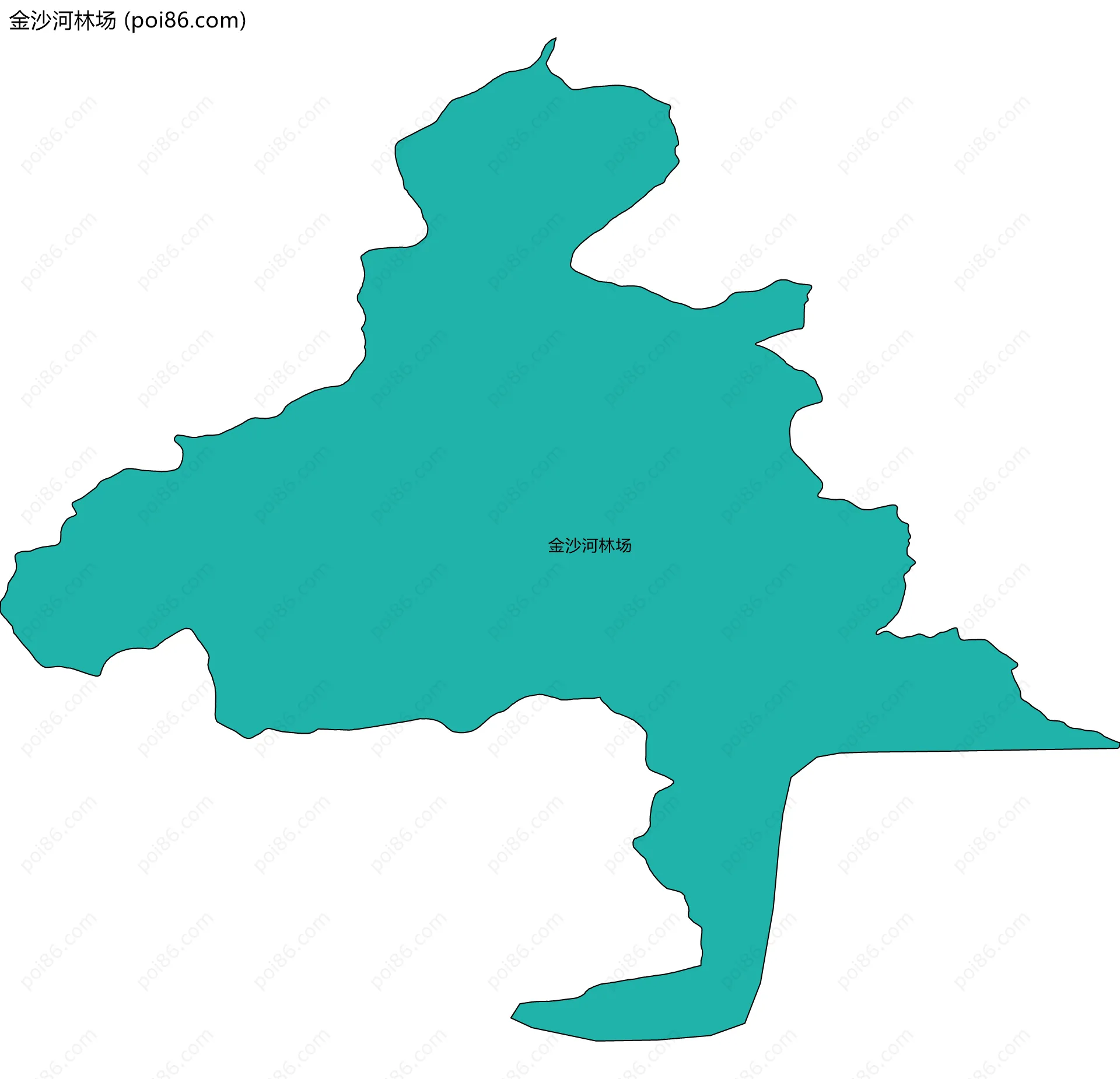 金沙河林场边界地图