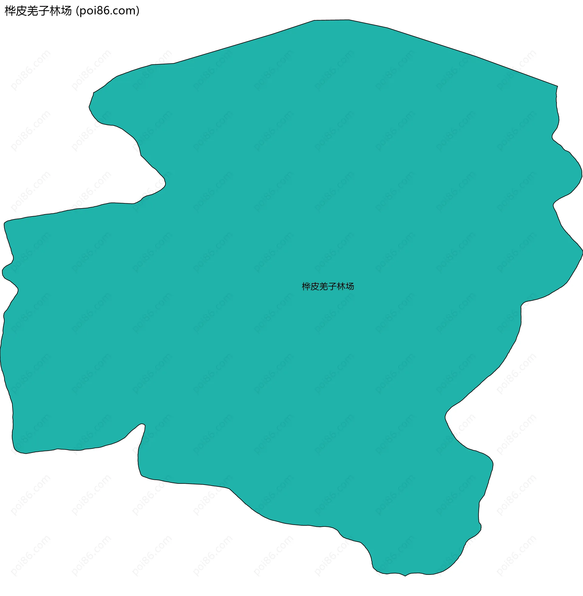 桦皮羌子林场边界地图