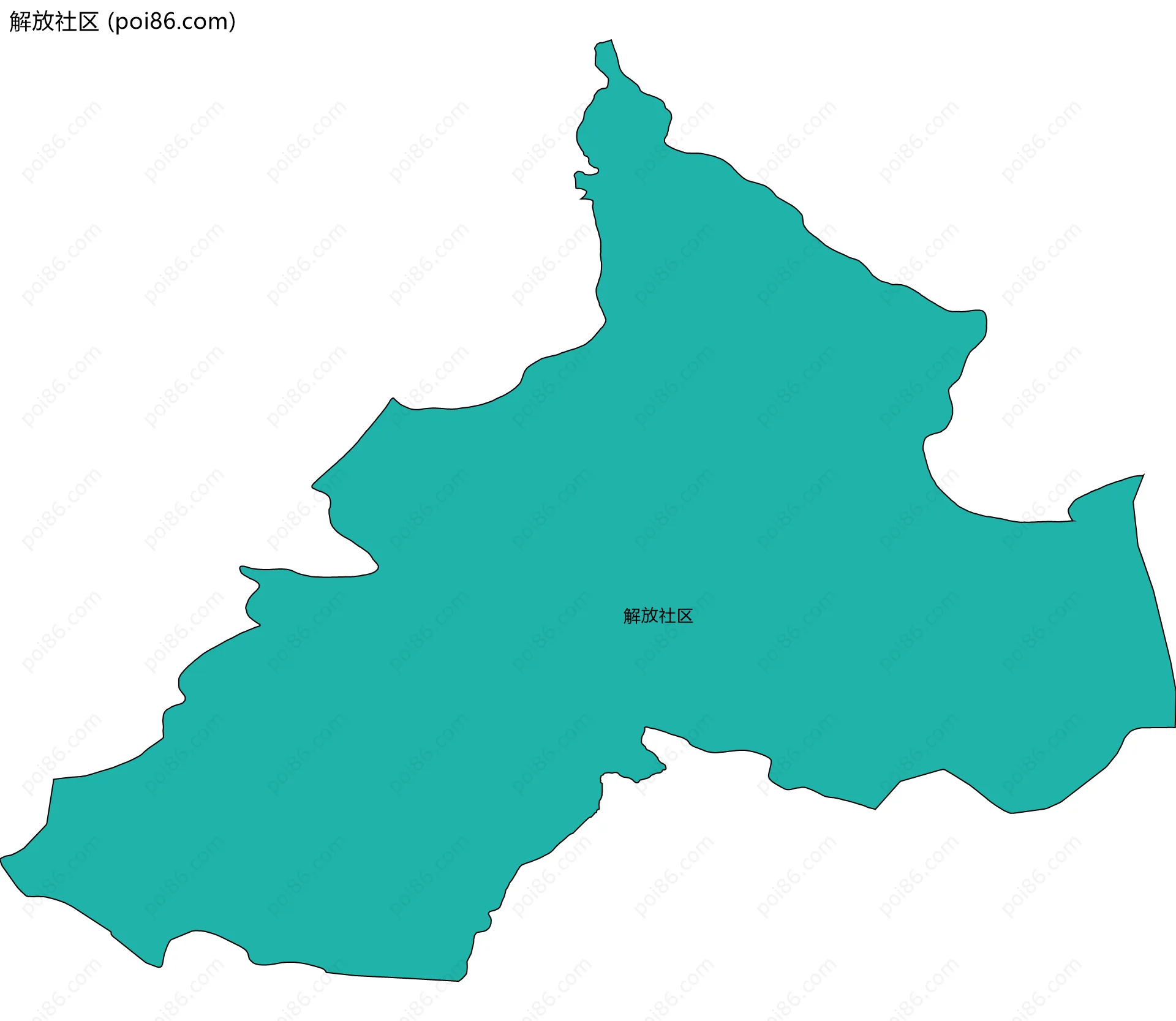 解放社区边界地图