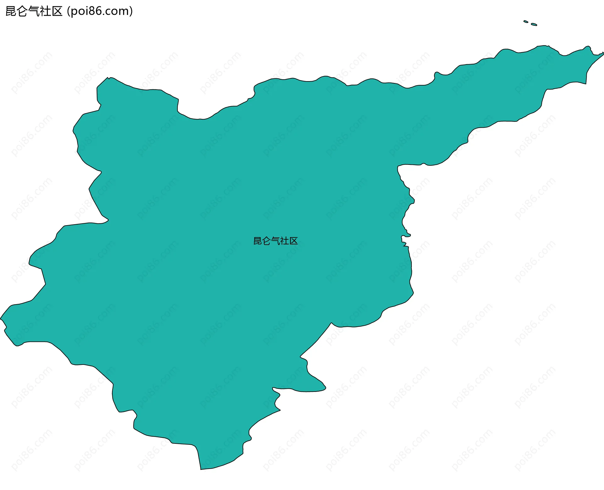 昆仑气社区边界地图