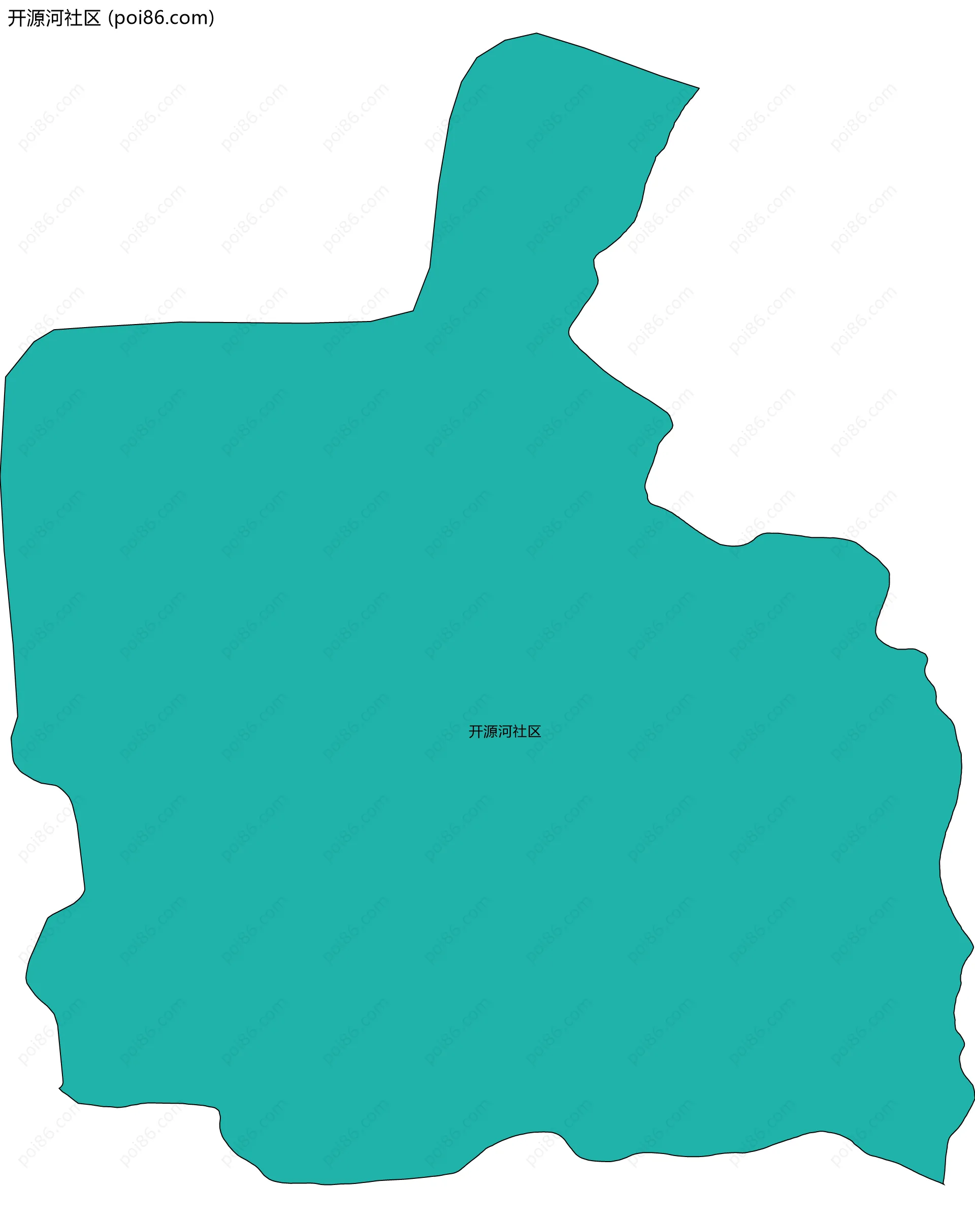 开源河社区边界地图