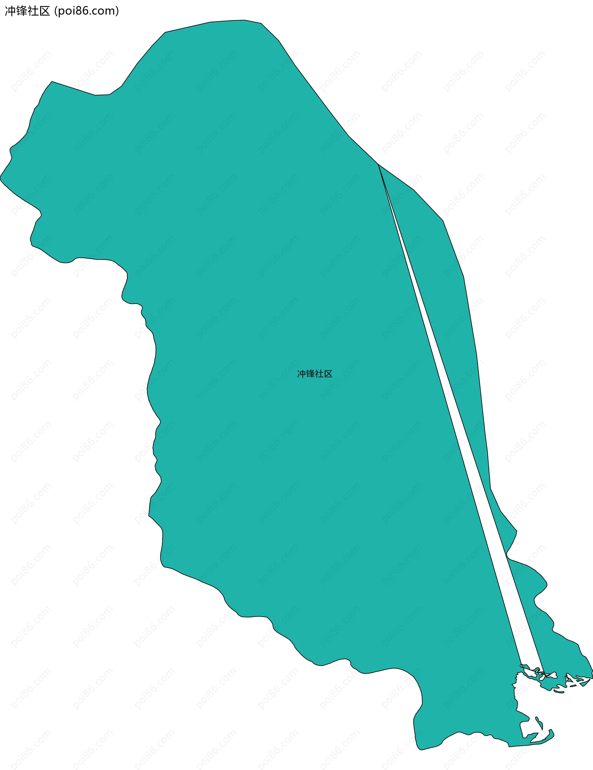 冲锋社区边界地图