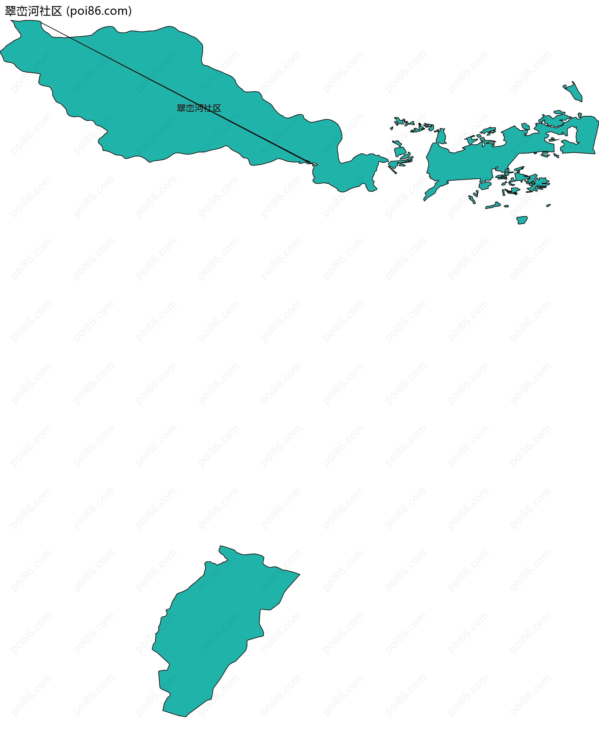 翠峦河社区边界地图