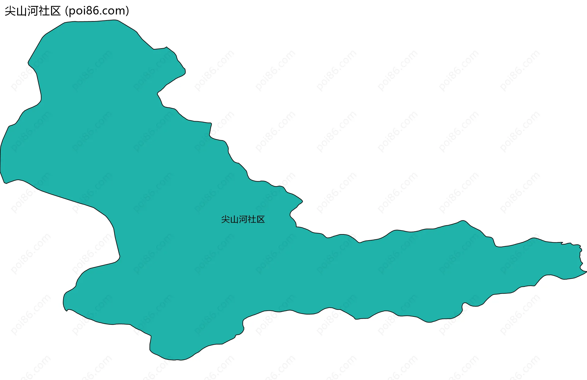 尖山河社区边界地图