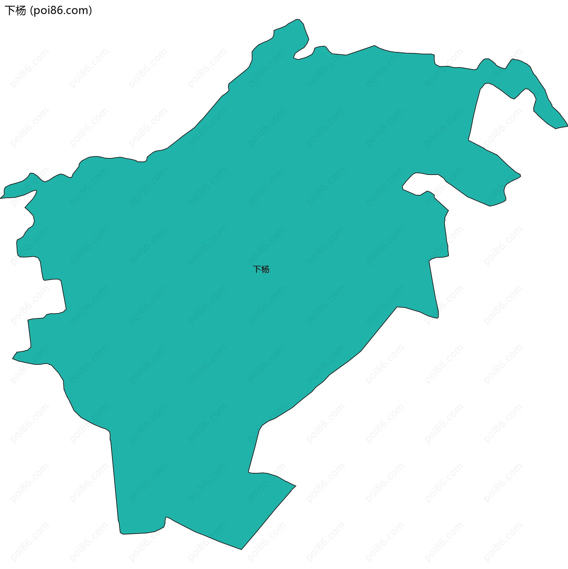 下杨边界地图