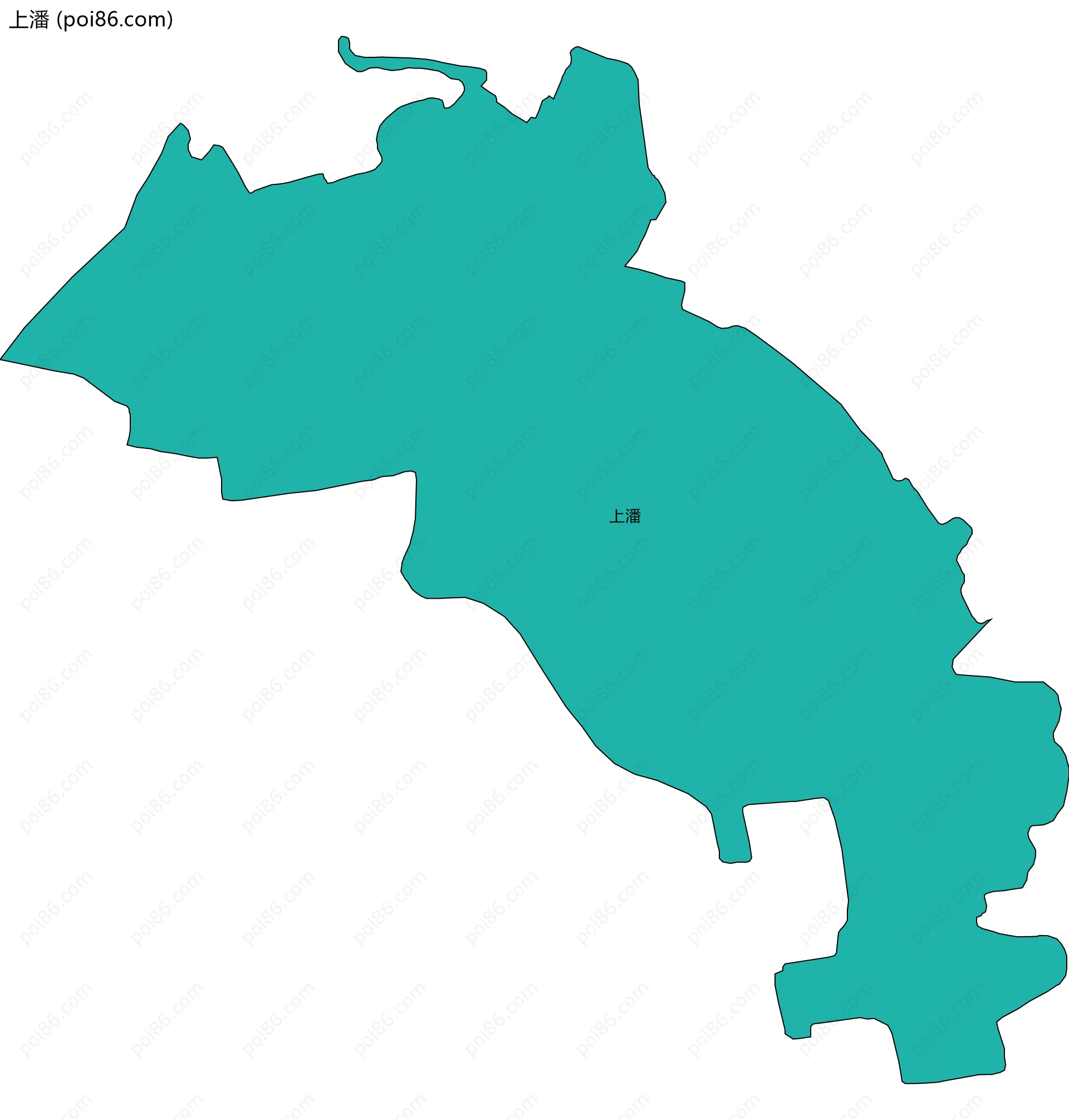 上潘边界地图