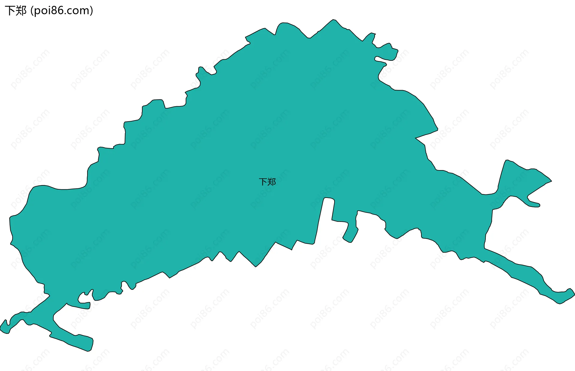 下郑边界地图