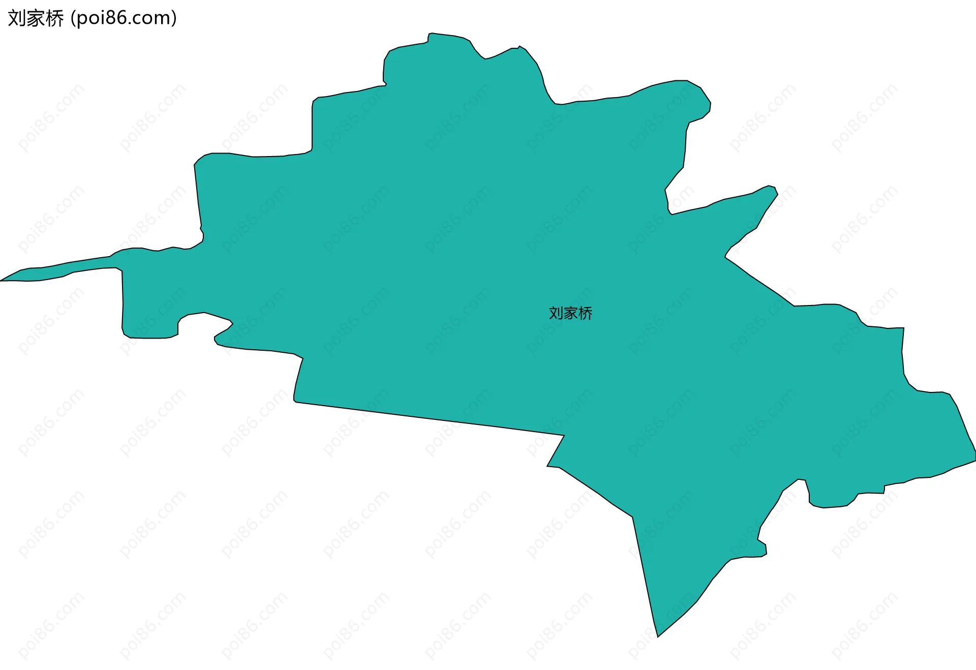 刘家桥边界地图