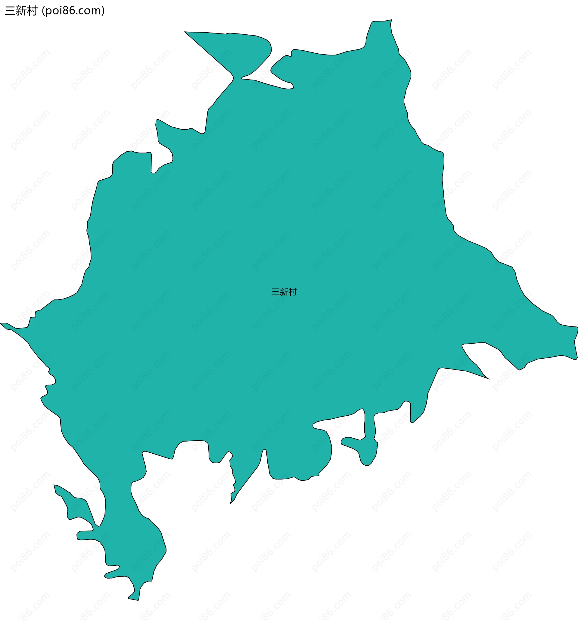 三新村边界地图