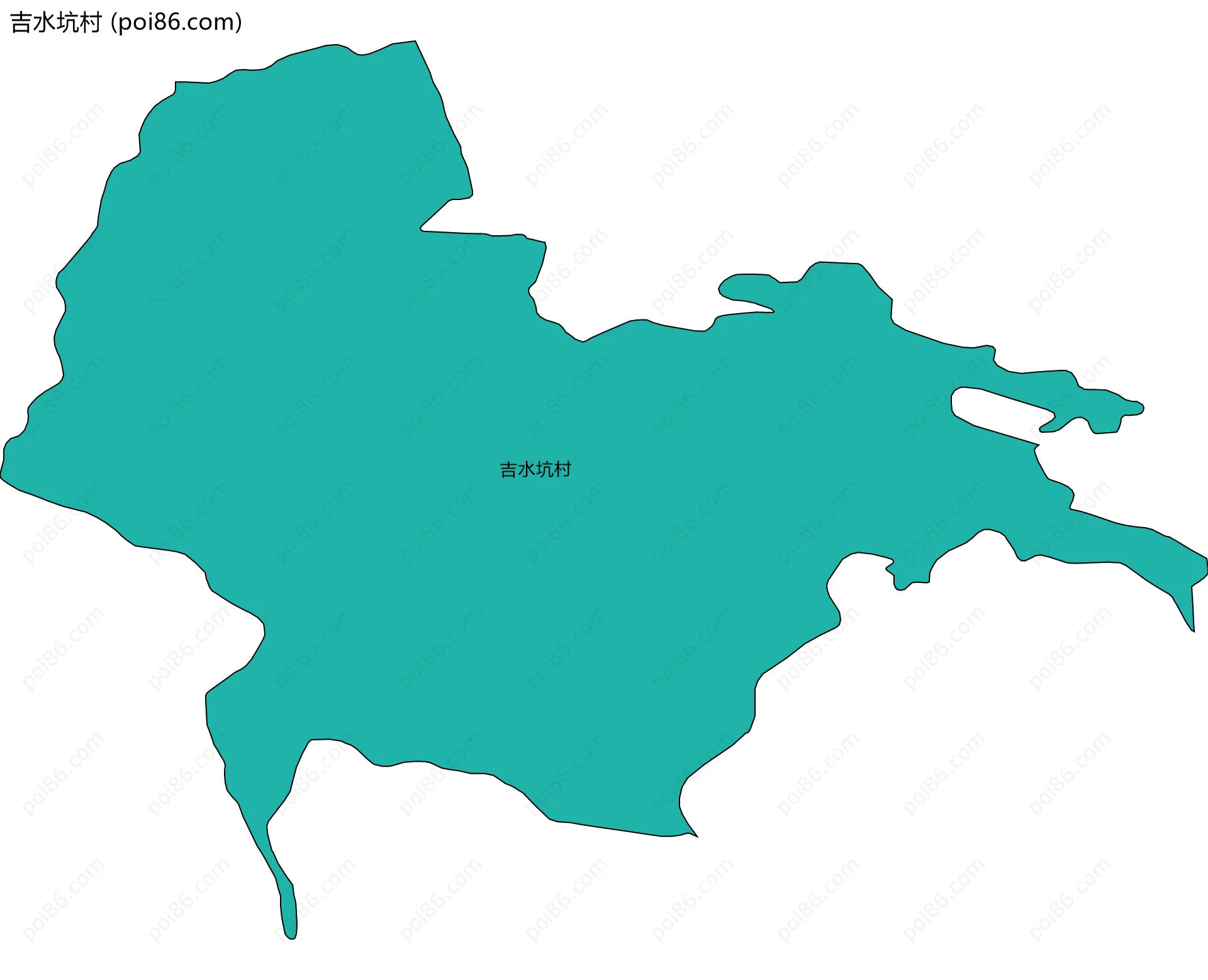 吉水坑村边界地图