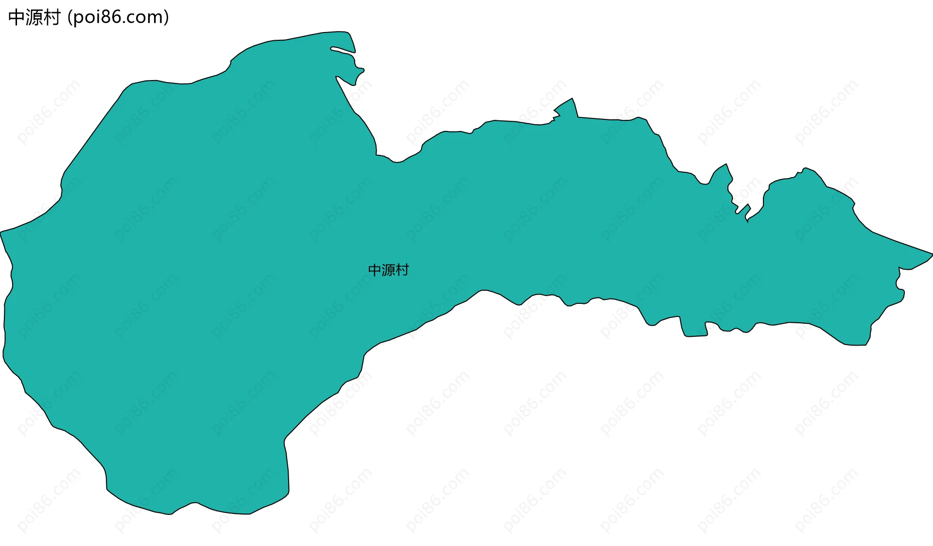 中源村边界地图