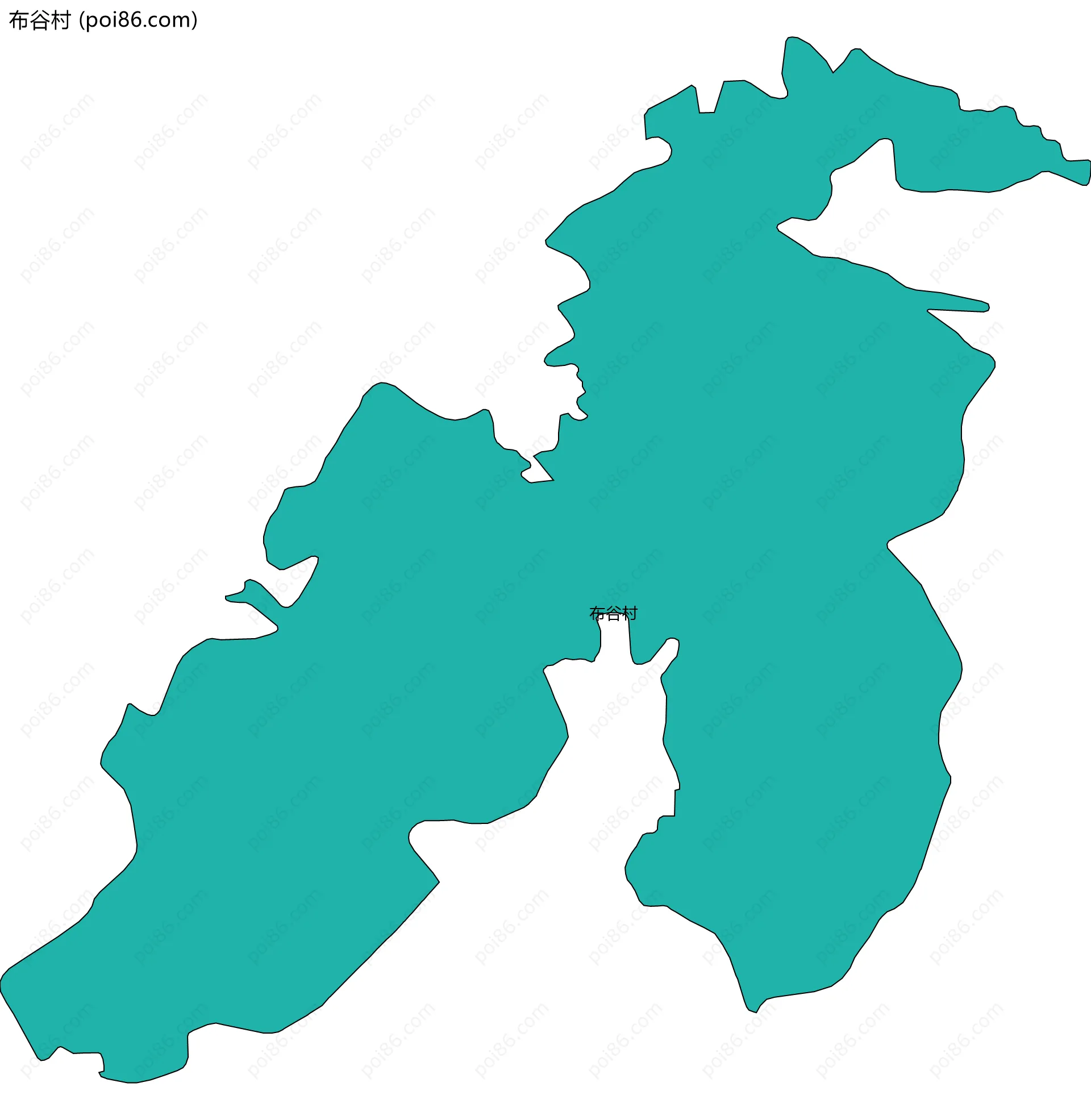 布谷村边界地图