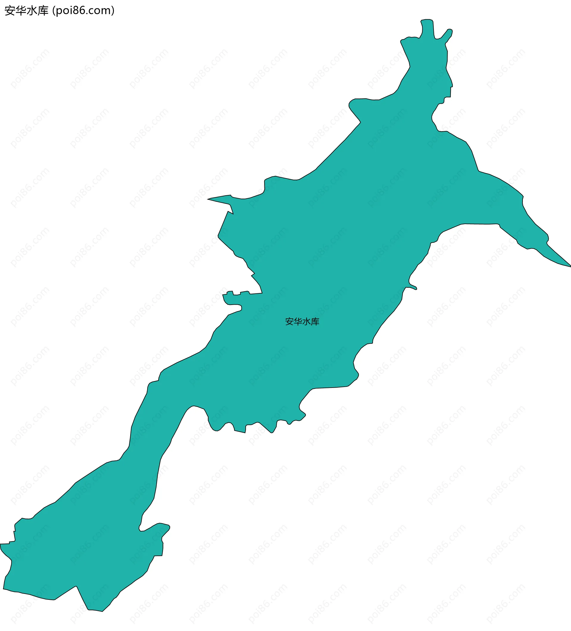 安华水库边界地图