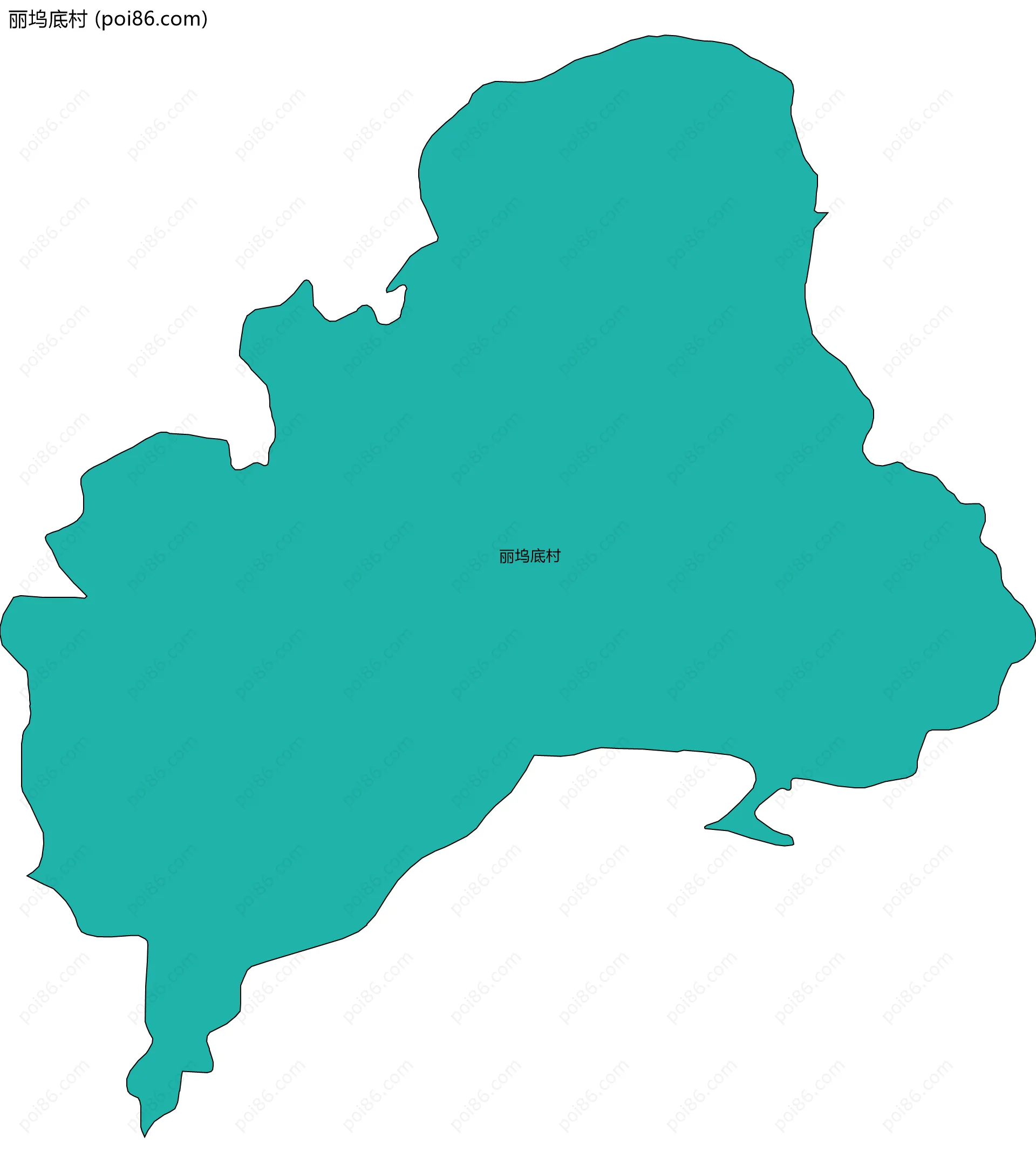 丽坞底村边界地图