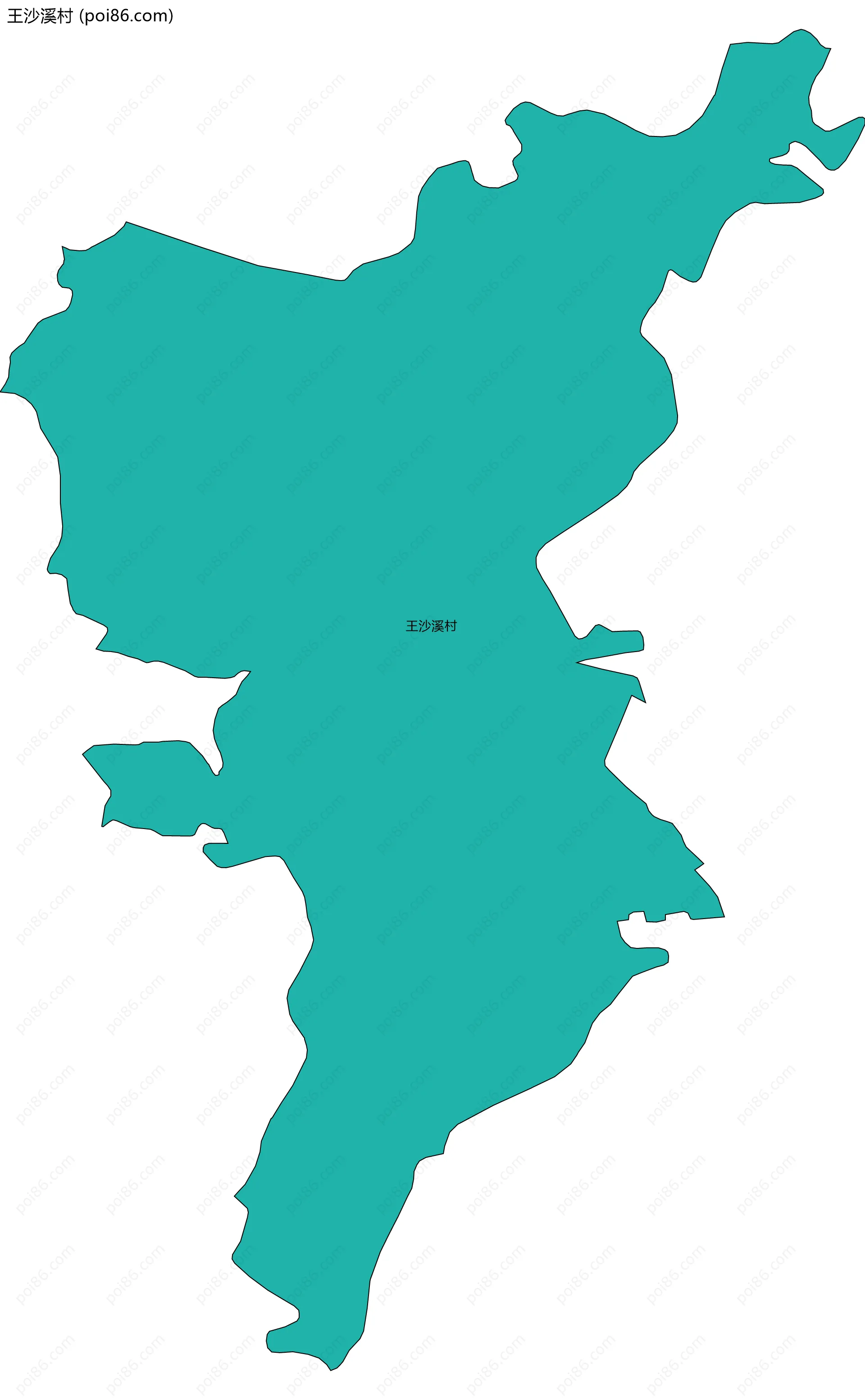 王沙溪村边界地图