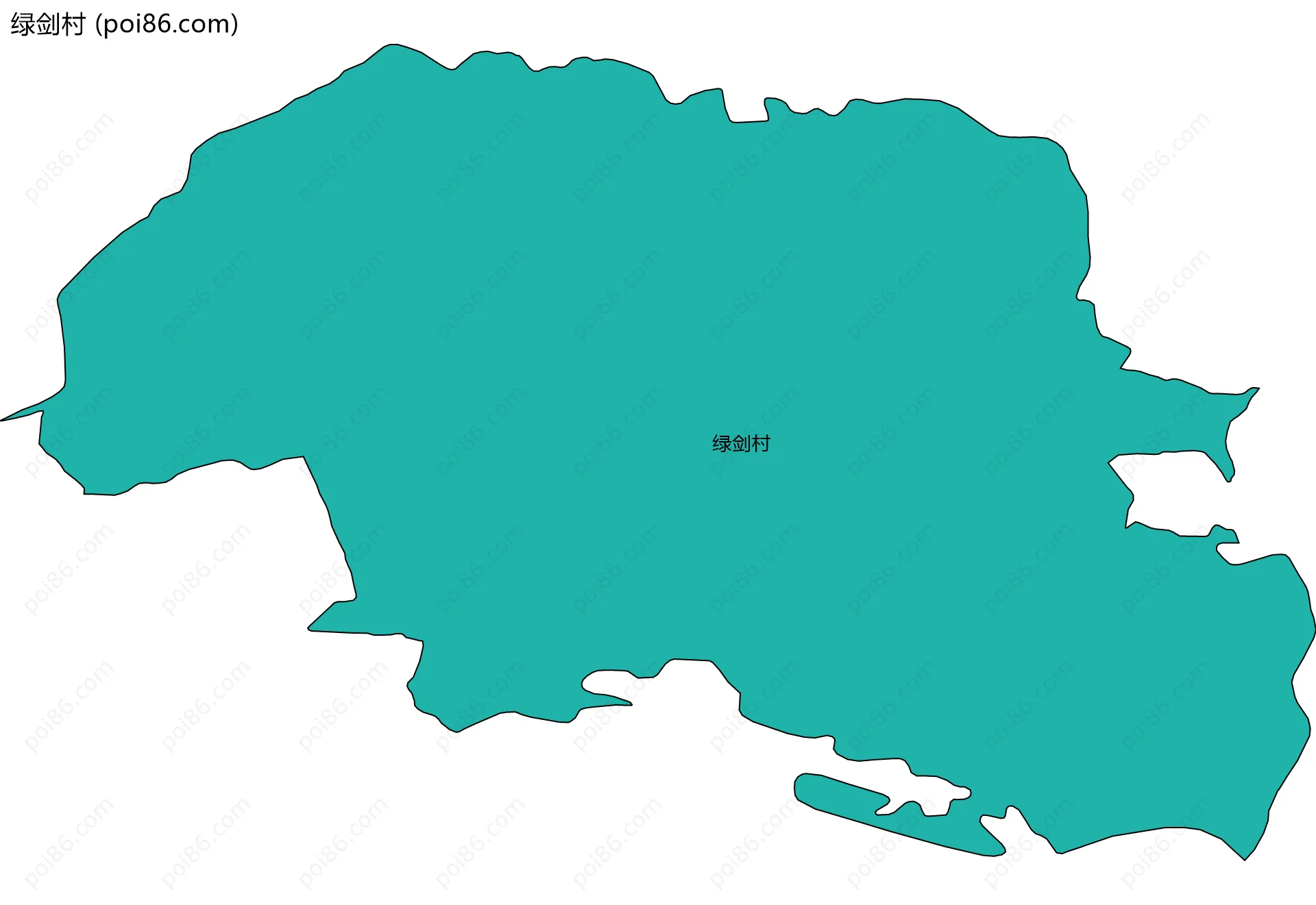绿剑村边界地图