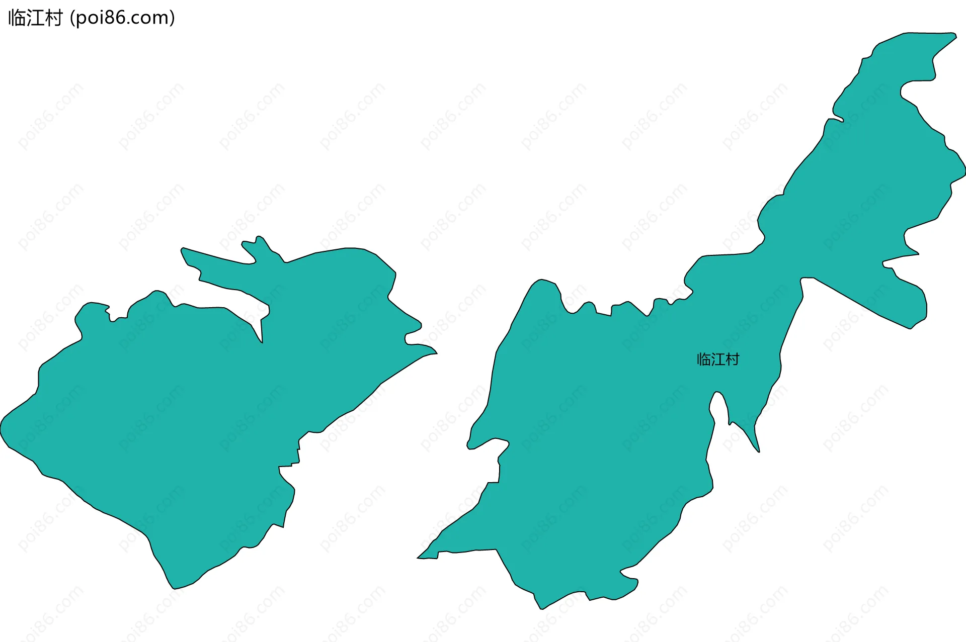 临江村边界地图