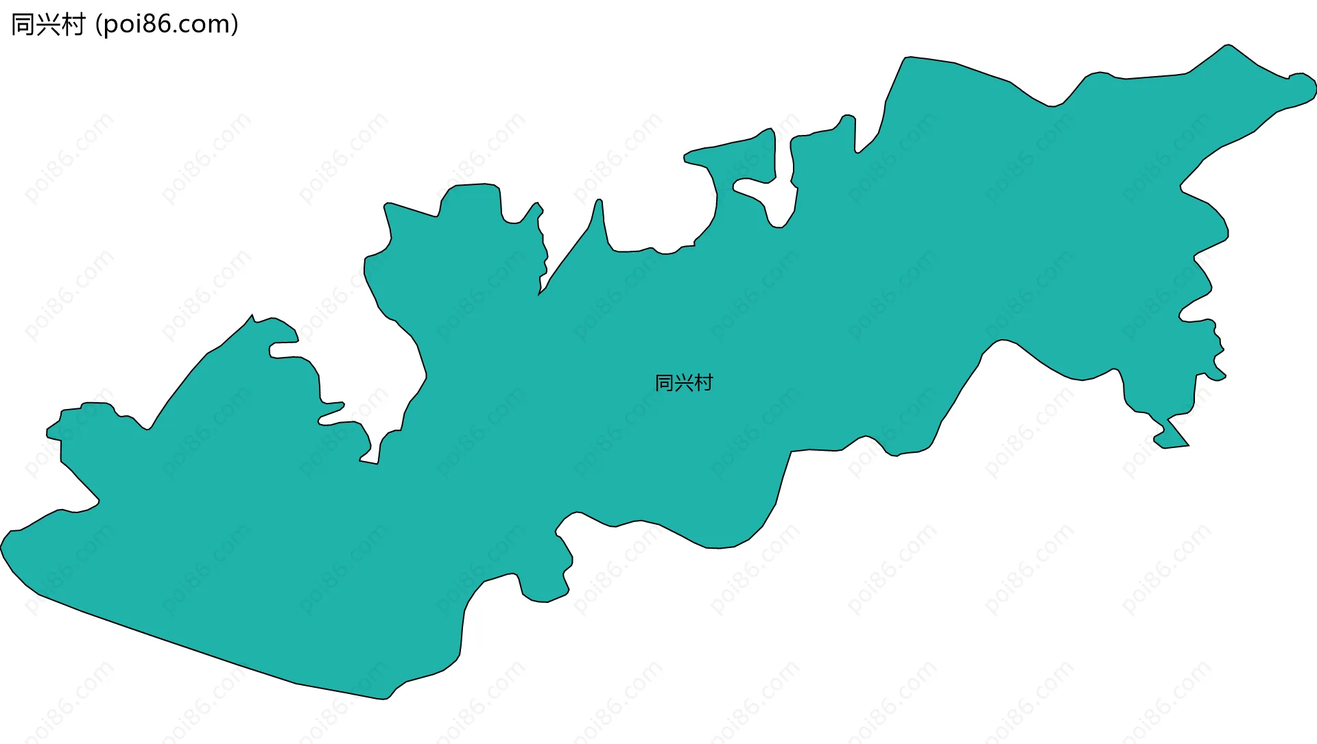 同兴村边界地图