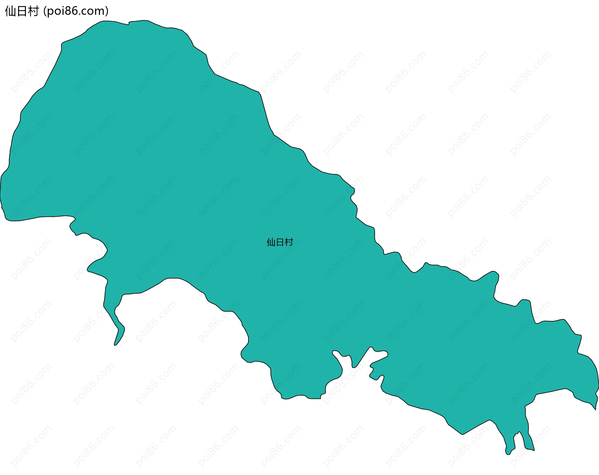 仙日村边界地图