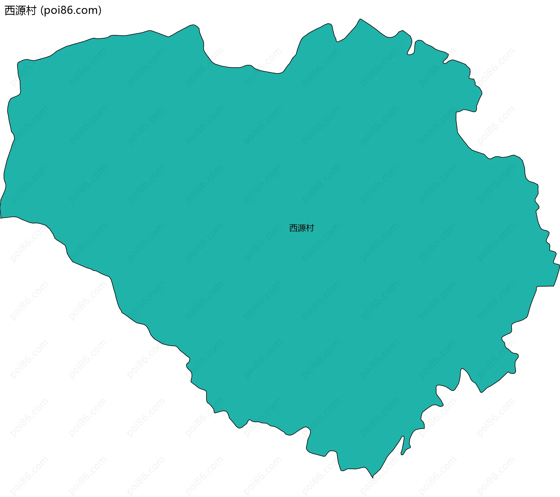 西源村边界地图