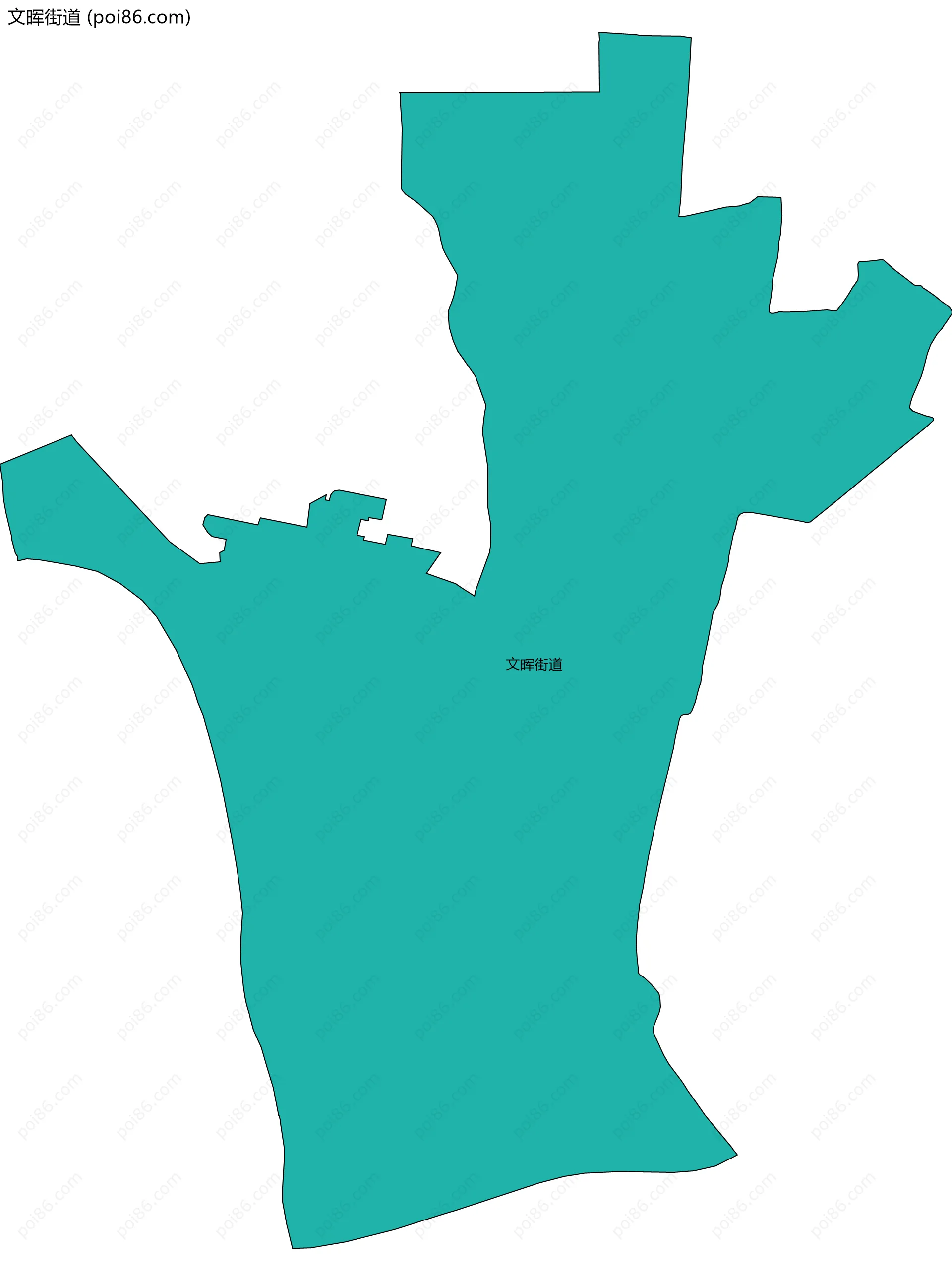 文晖街道边界地图(五级行政区划)