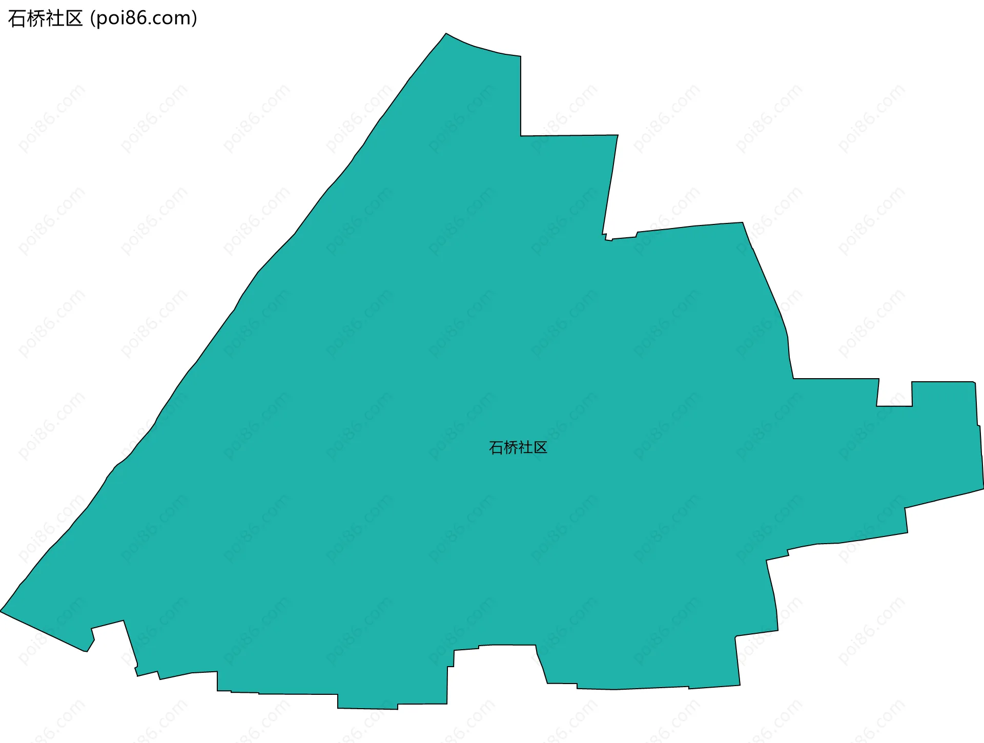 石桥社区边界地图