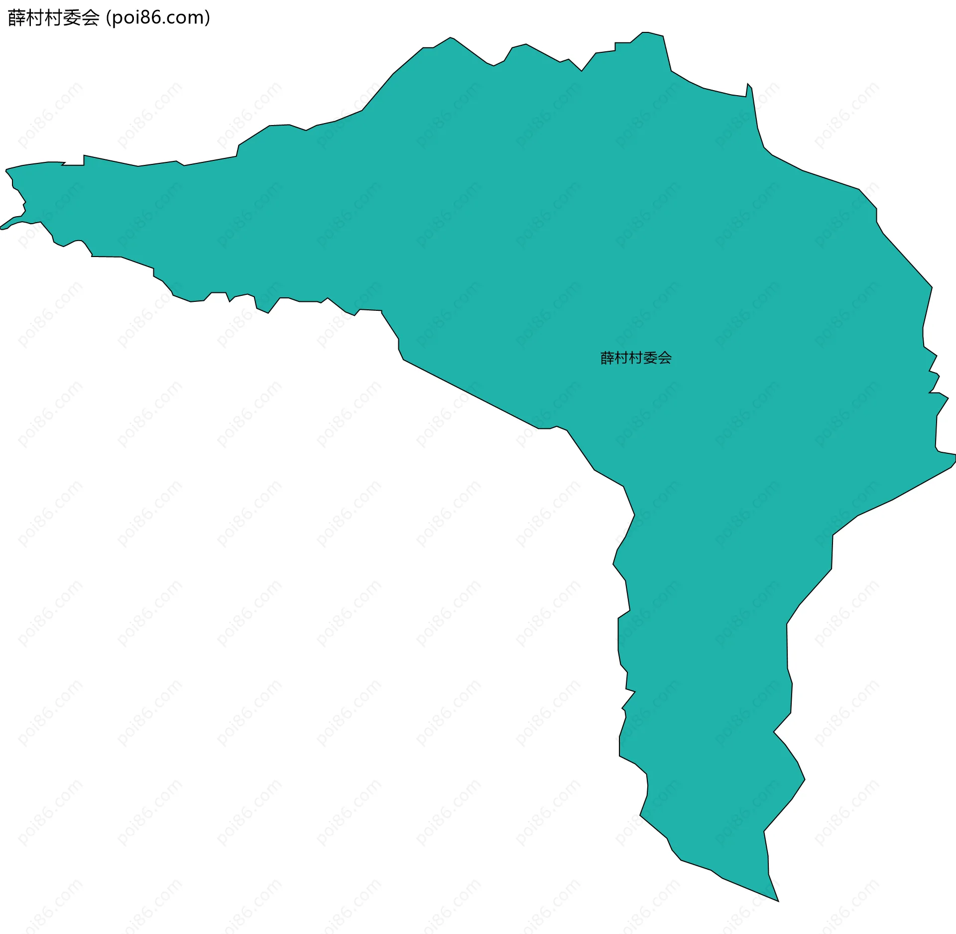 薛村村委会边界地图