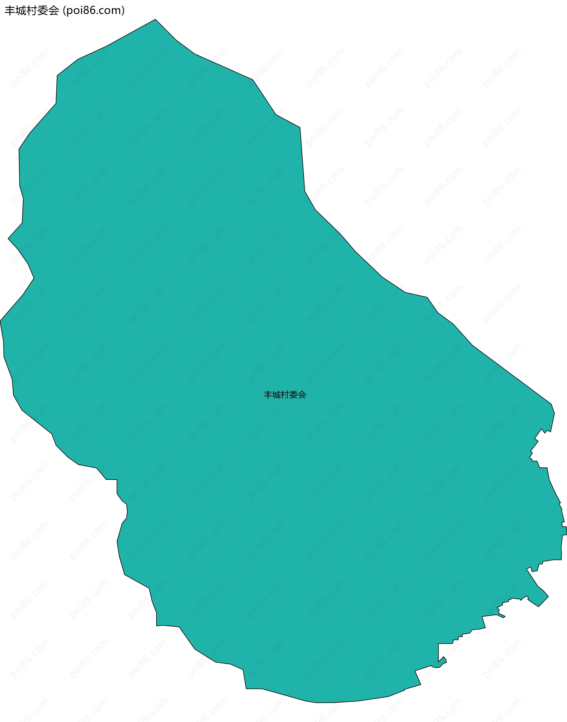 丰城村委会边界地图