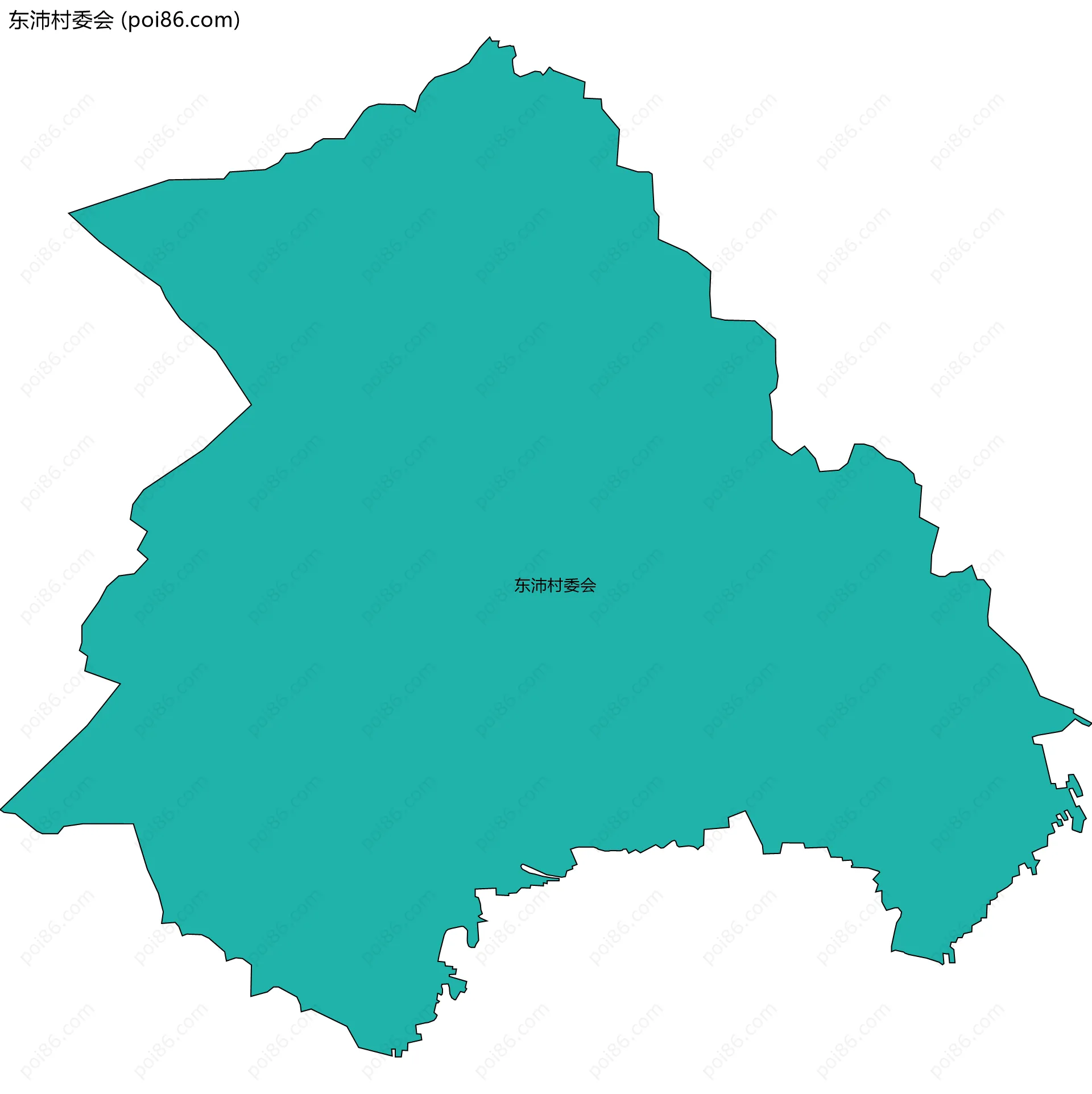 东沛村委会边界地图