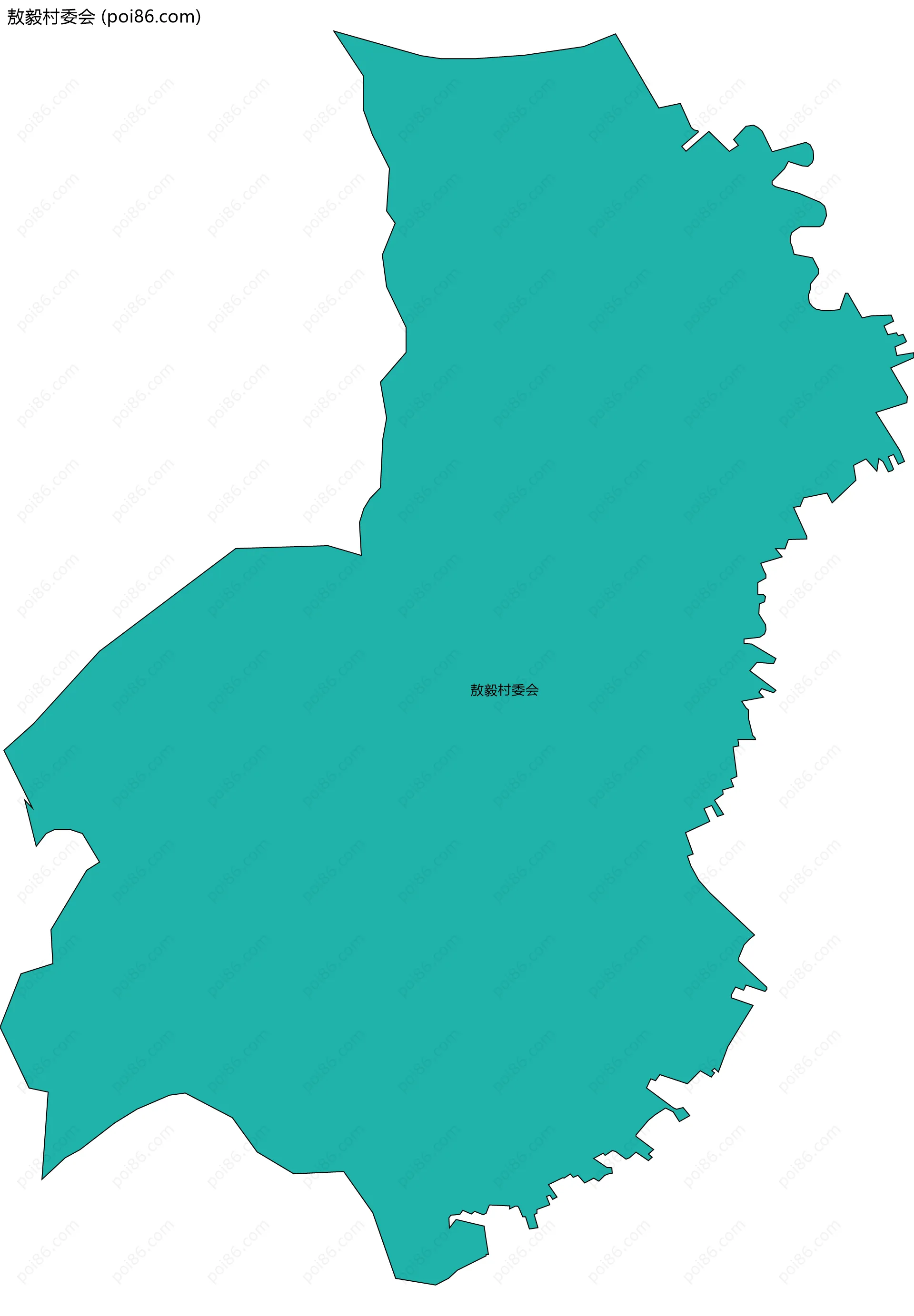 敖毅村委会边界地图