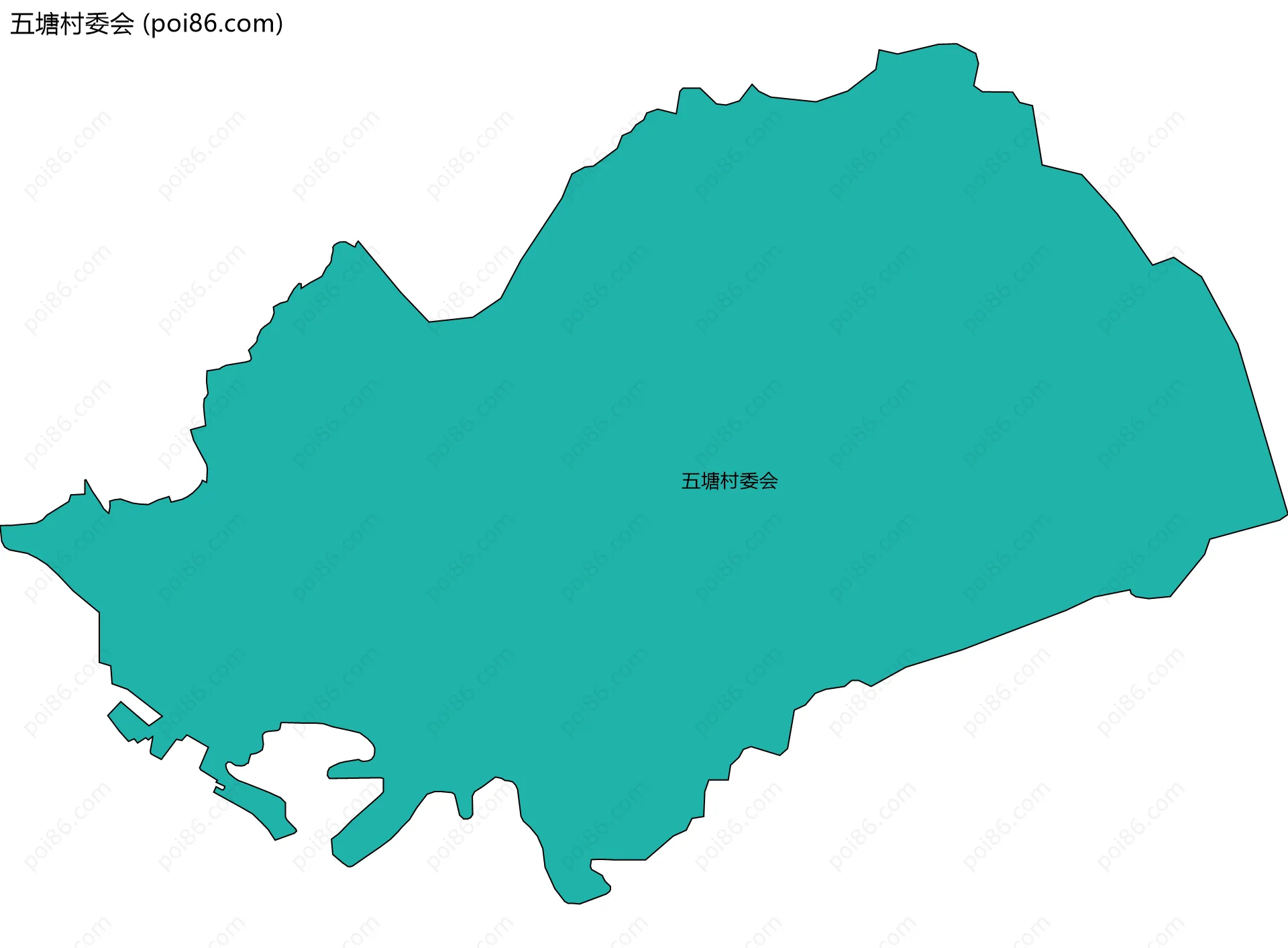 五塘村委会边界地图