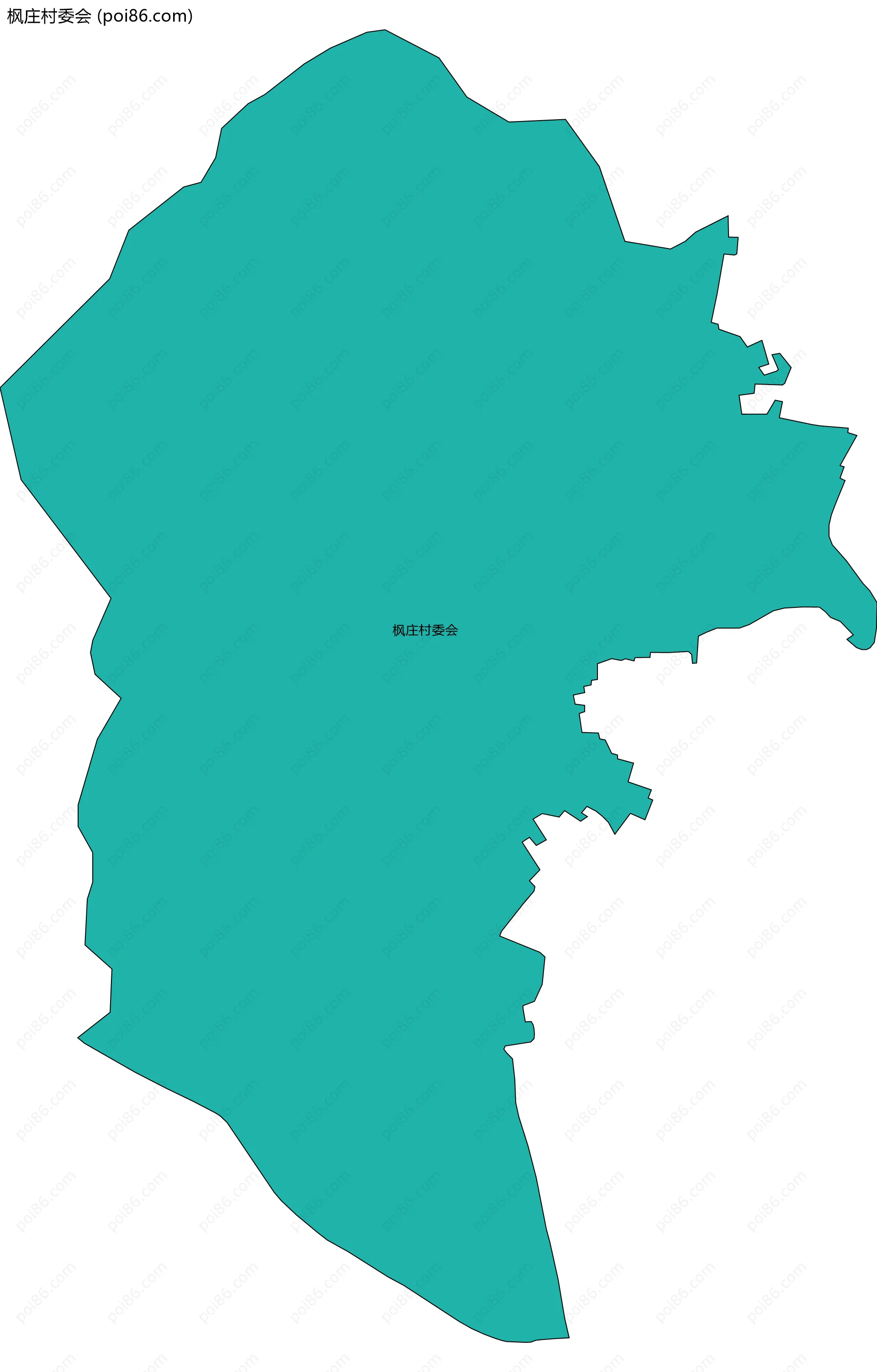 枫庄村委会边界地图