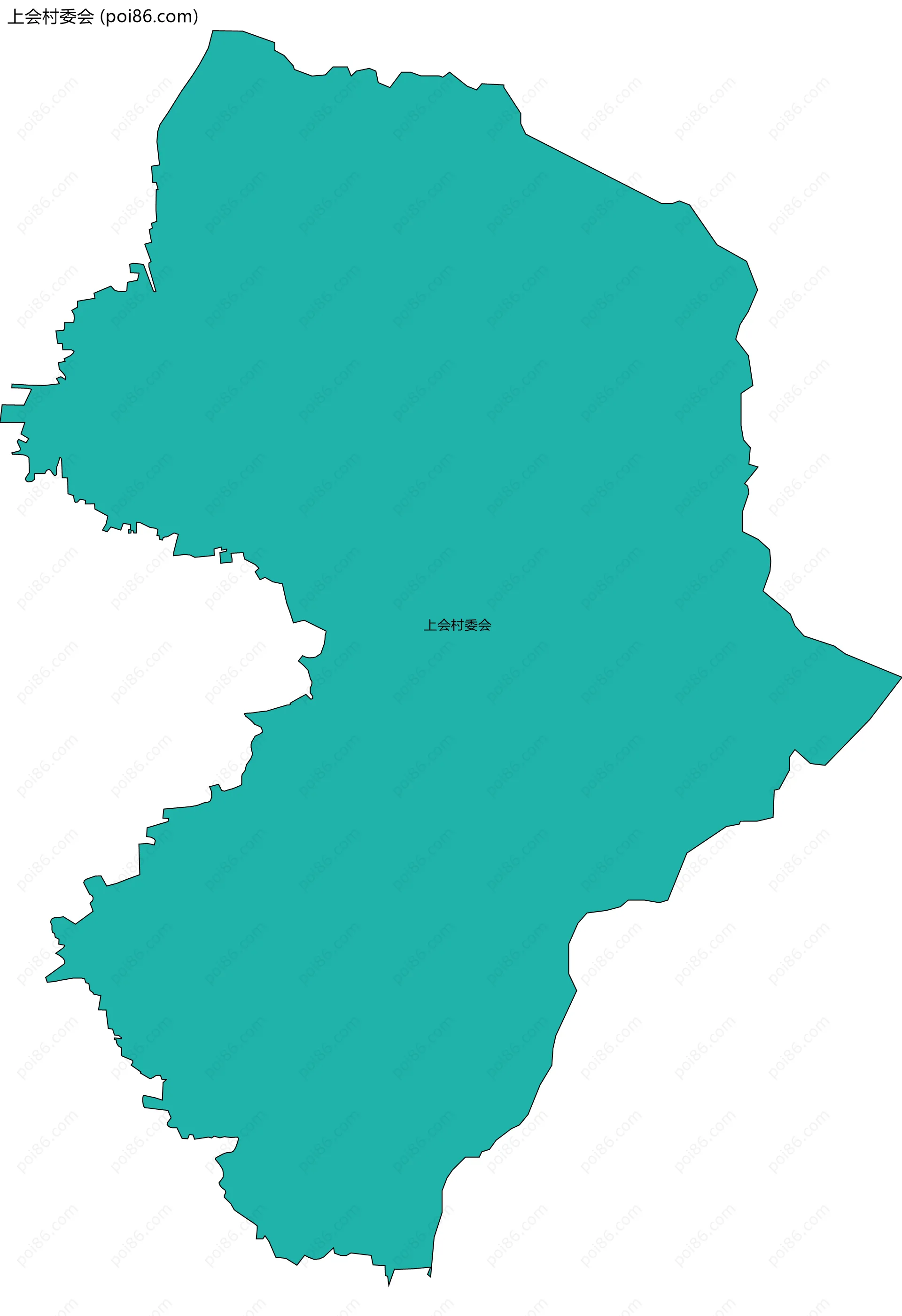 上会村委会边界地图