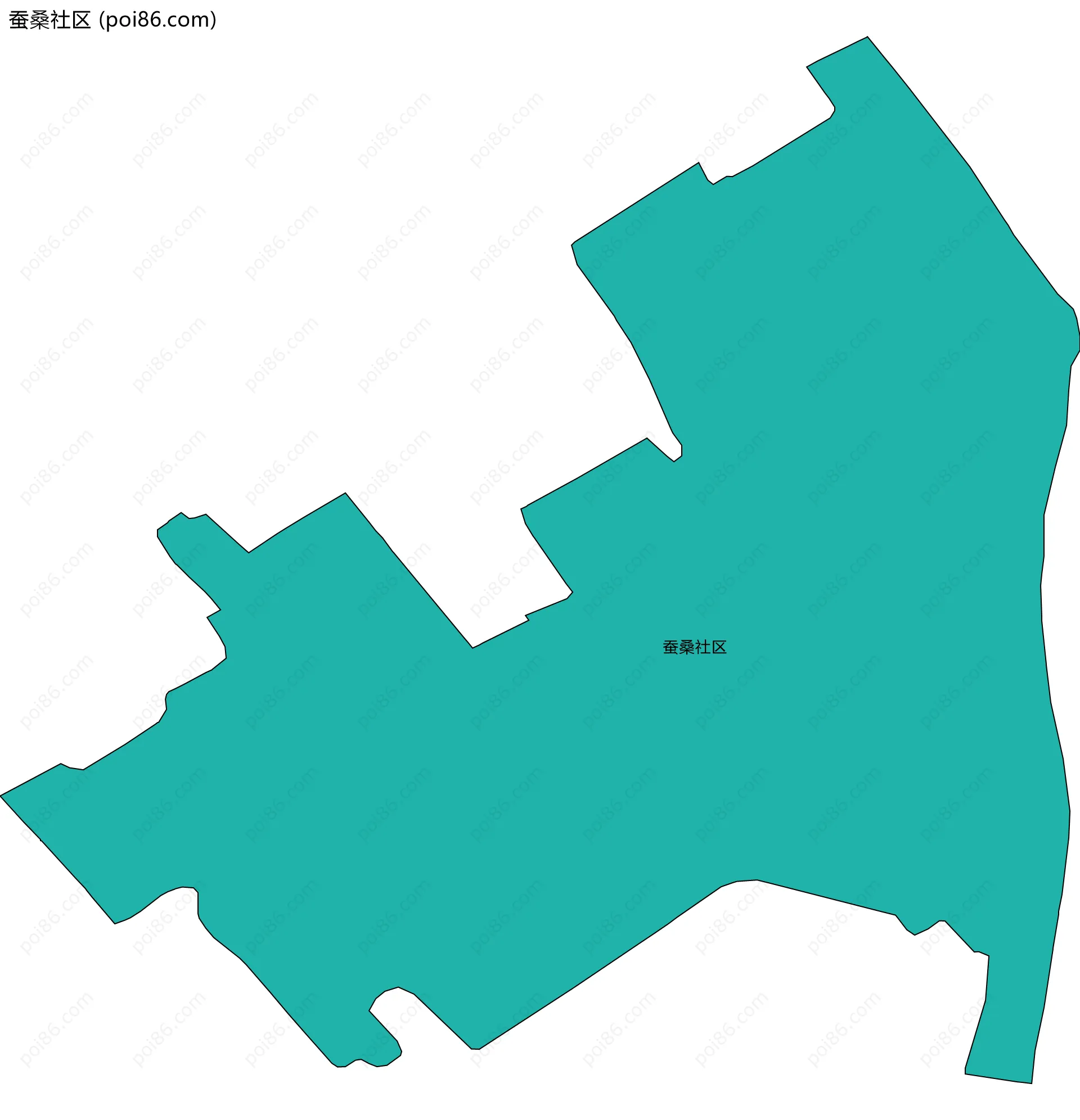 蚕桑社区边界地图