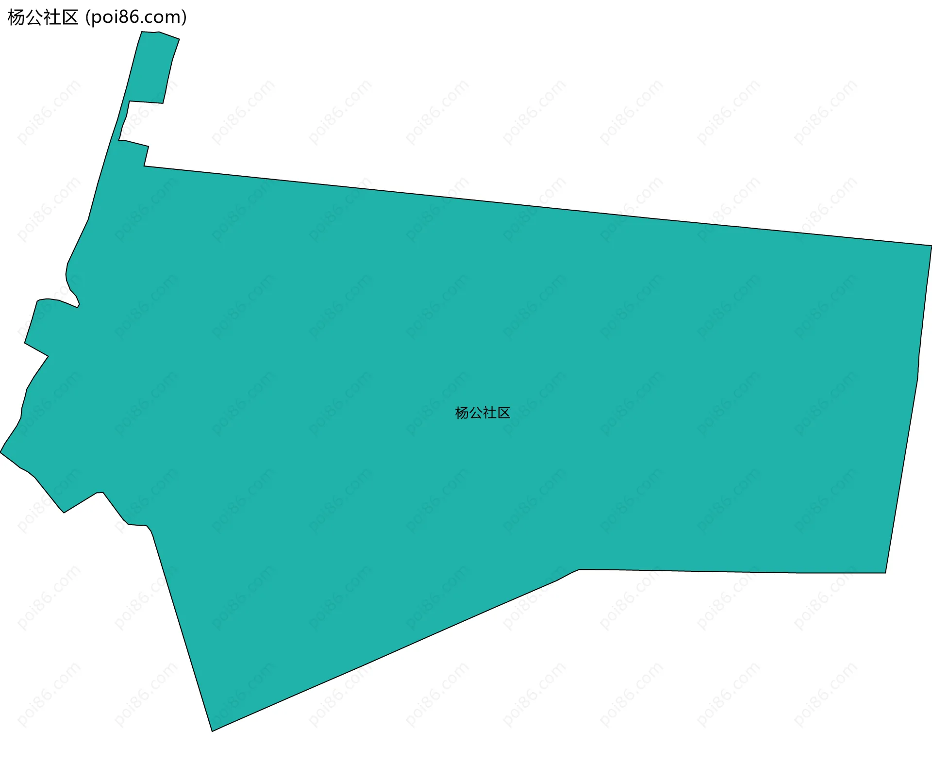 杨公社区边界地图
