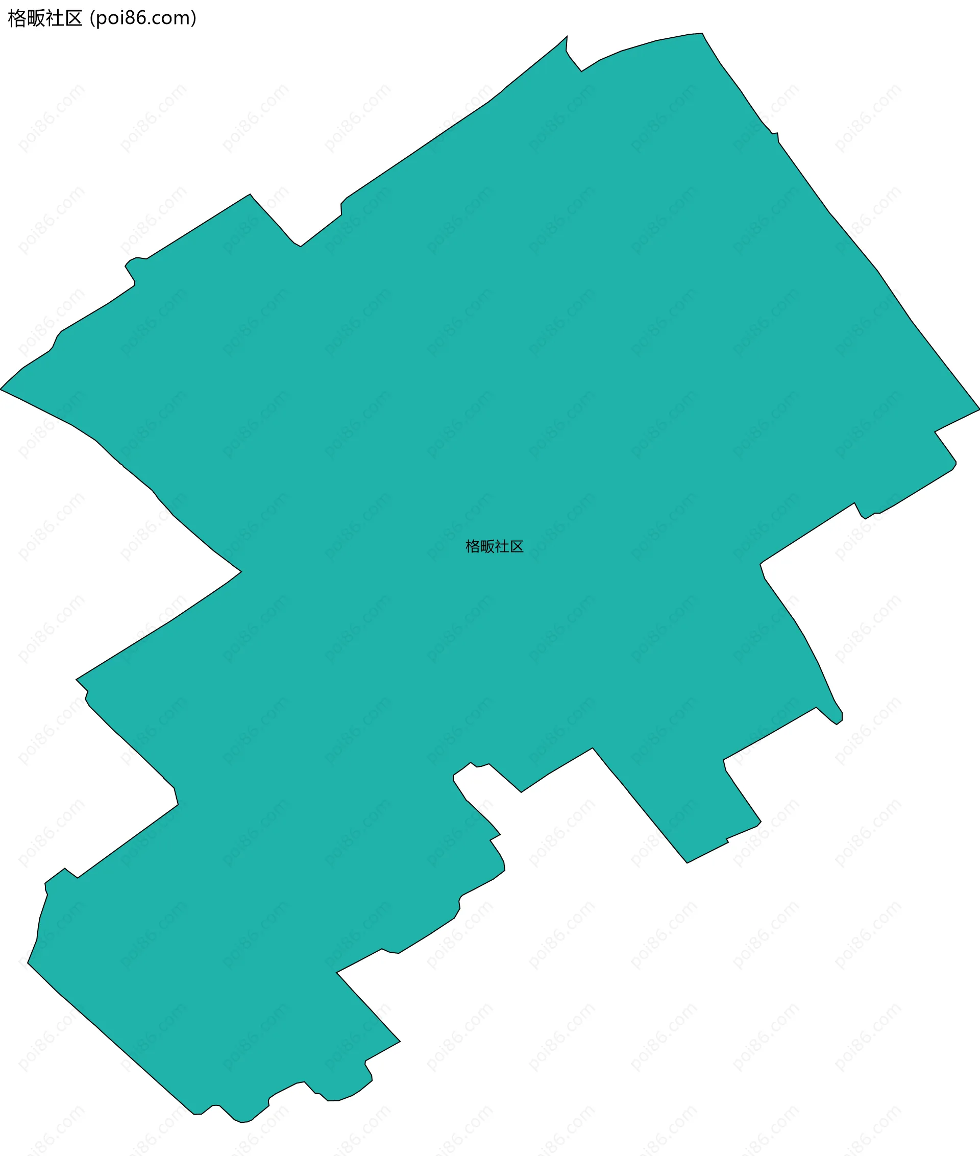 格畈社区边界地图