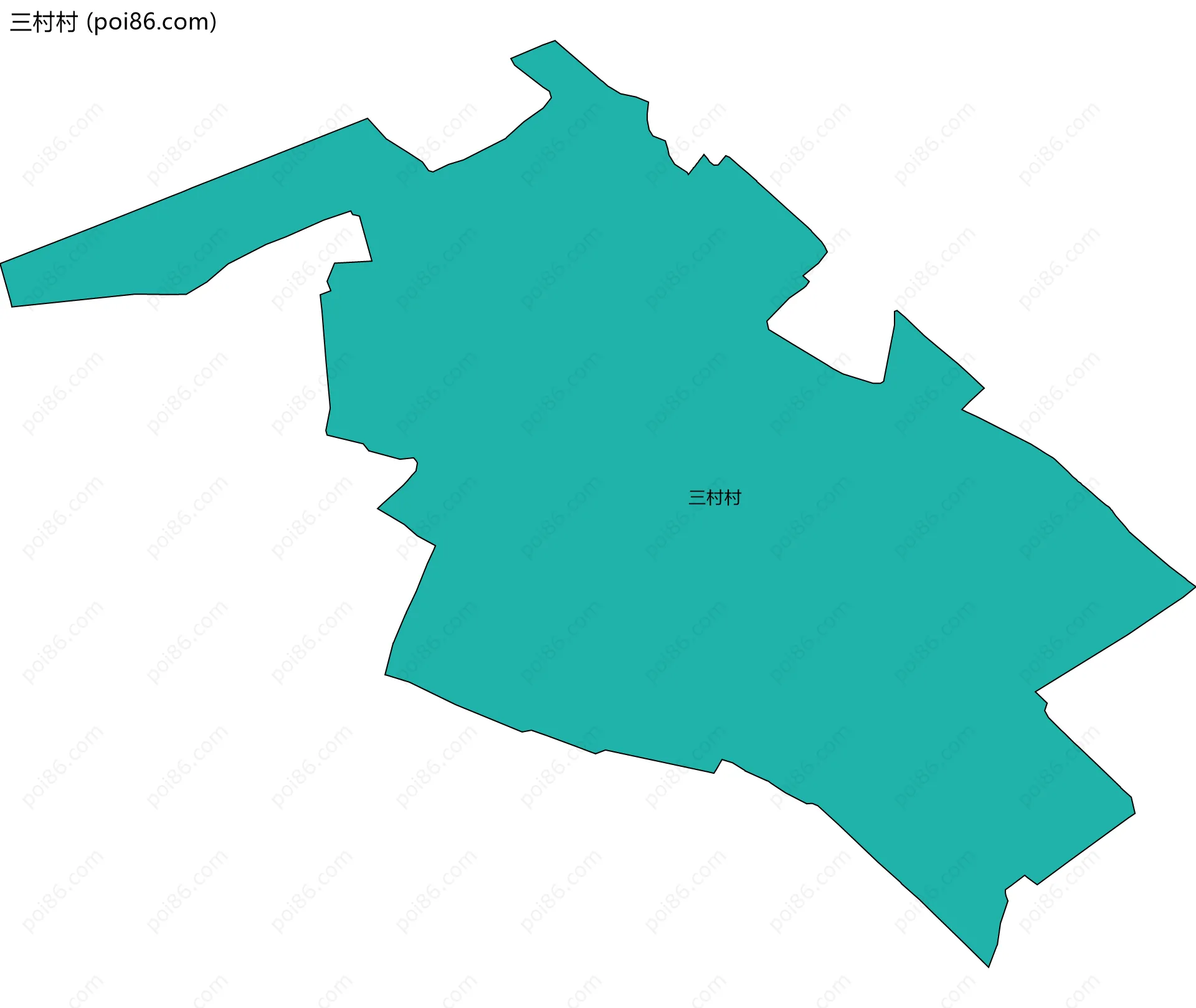 三村村边界地图