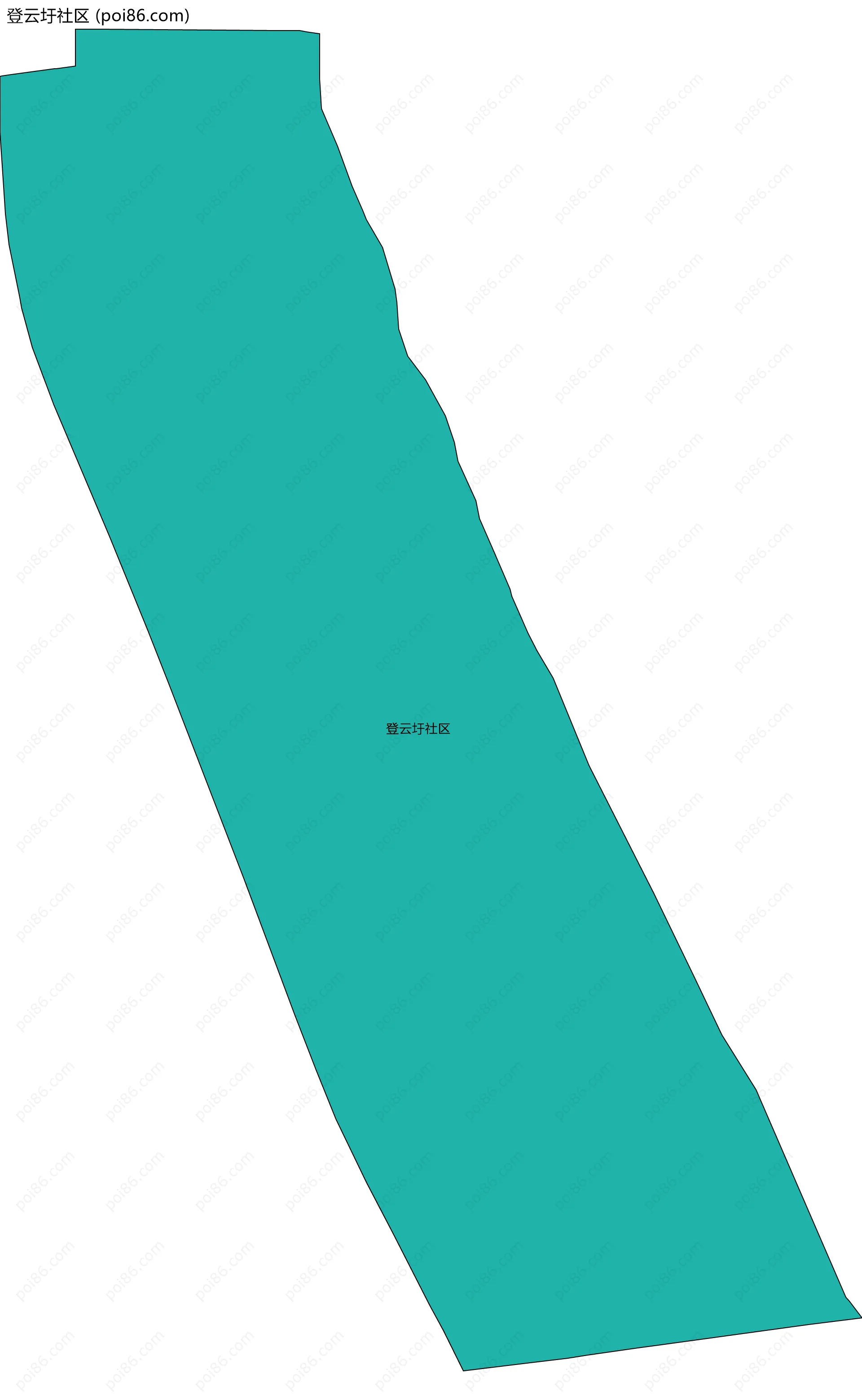 登云圩社区边界地图