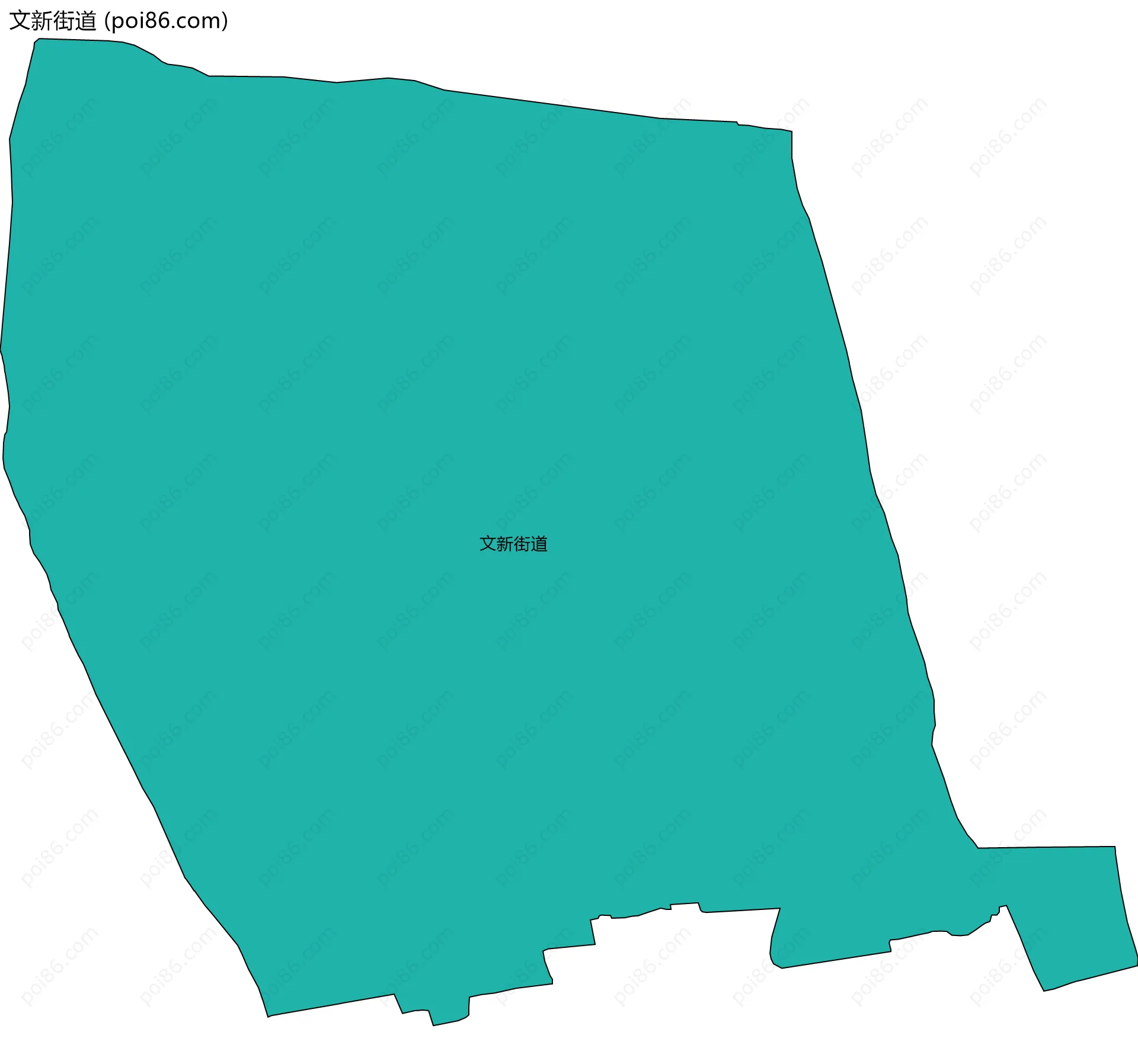 文新街道边界地图