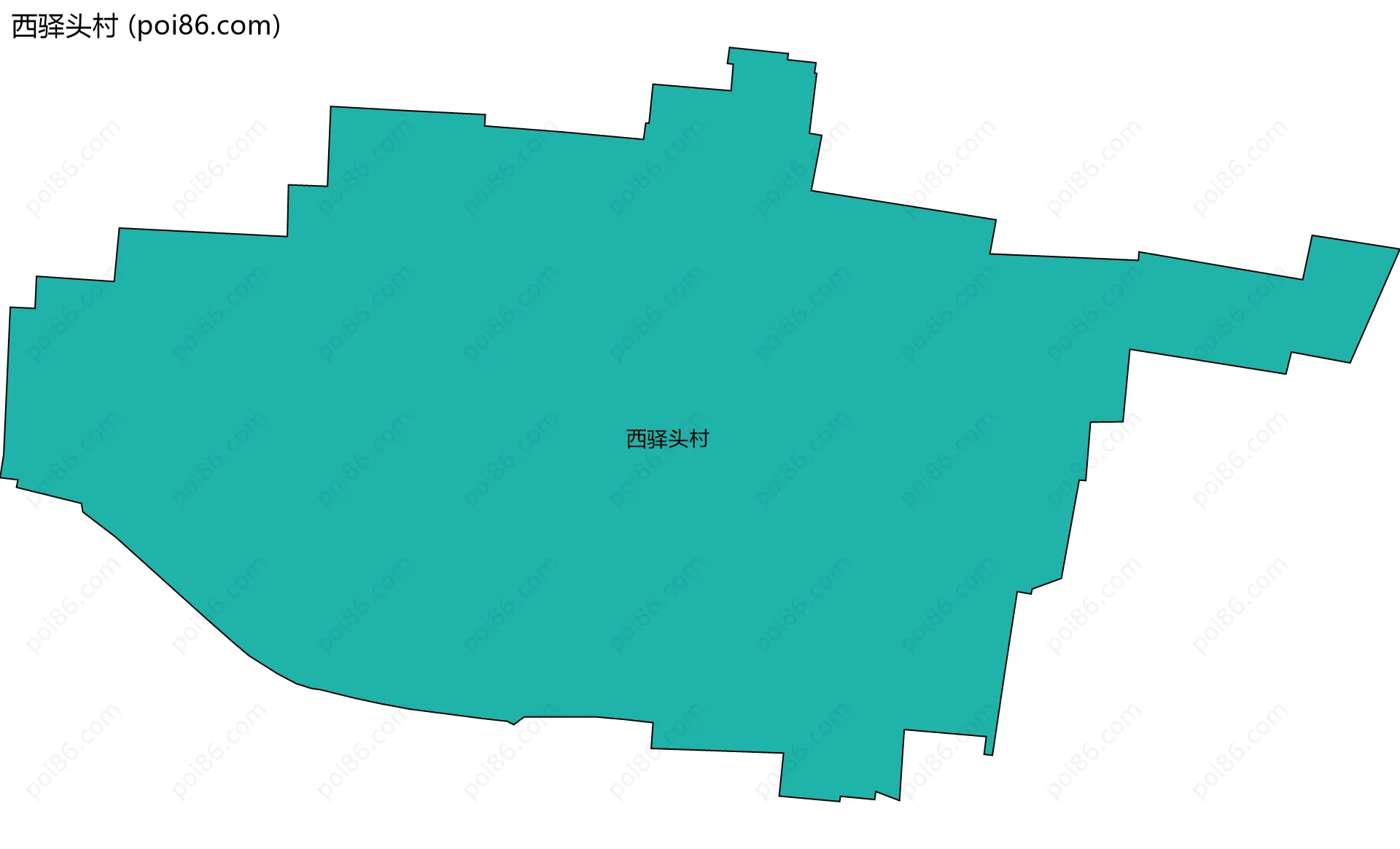西驿头村边界地图