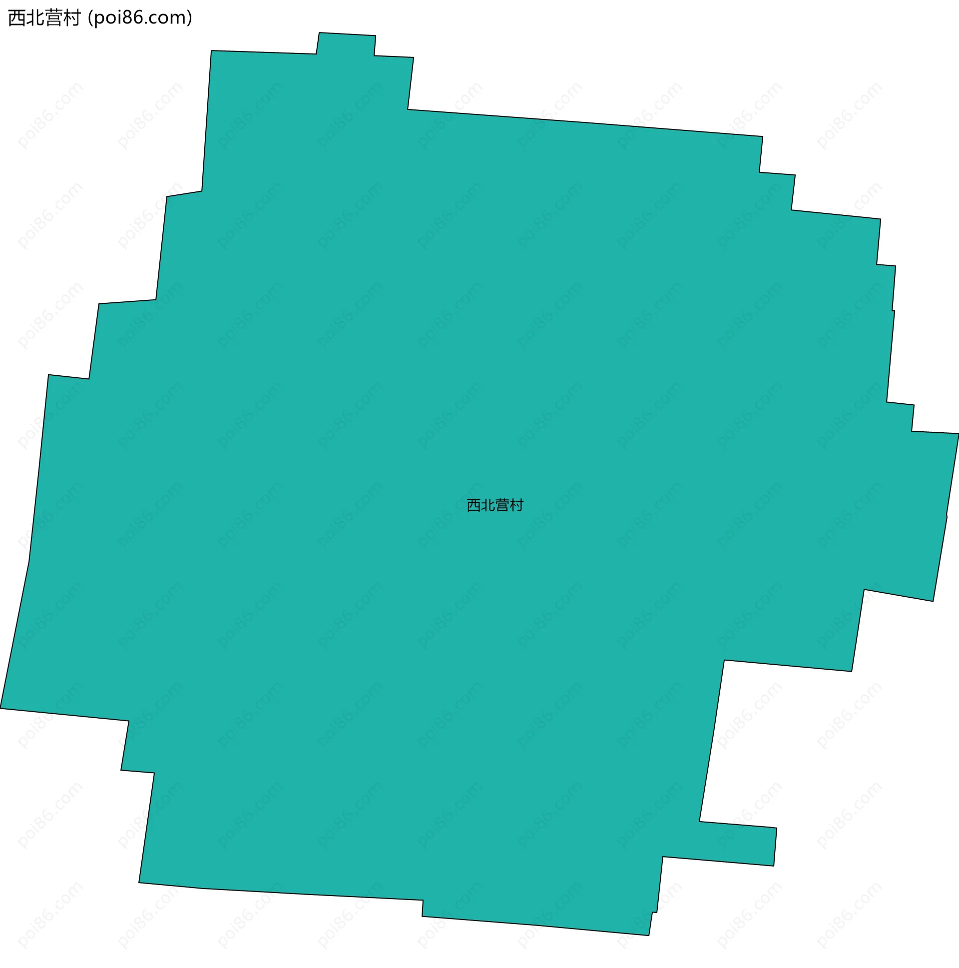 西北营村边界地图