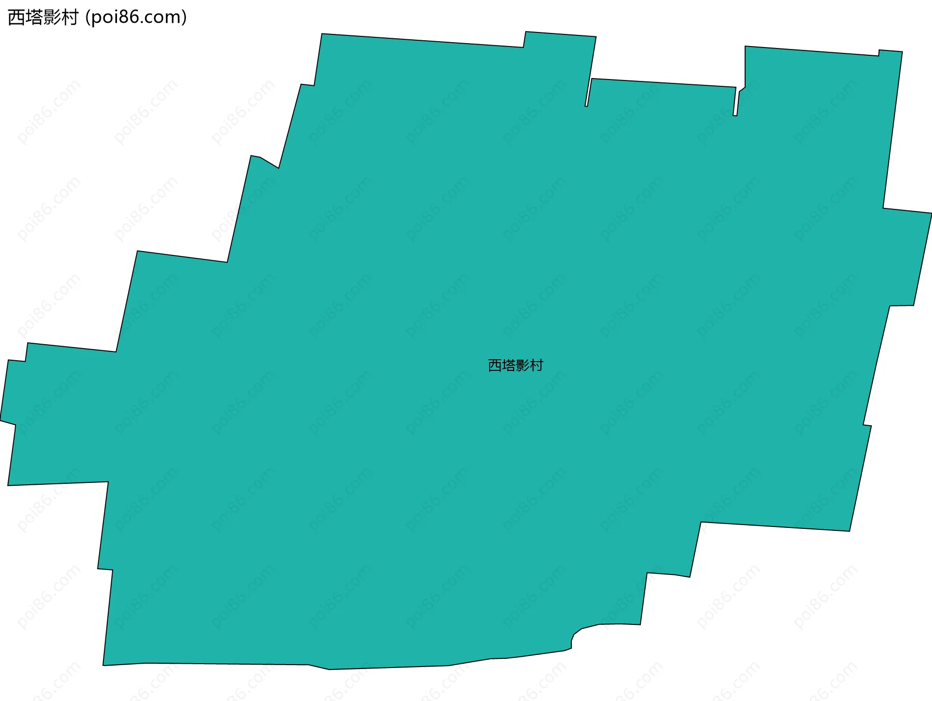 西塔影村边界地图