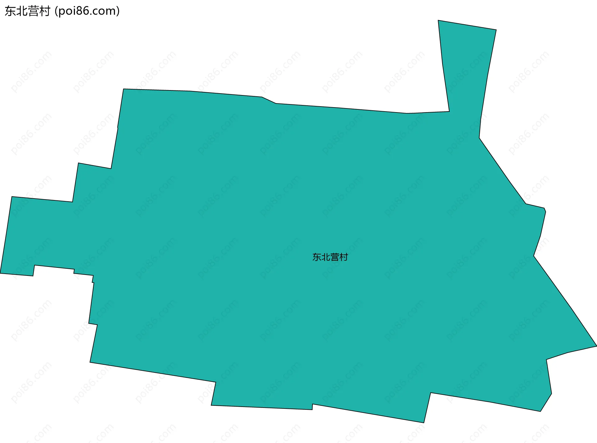 东北营村边界地图