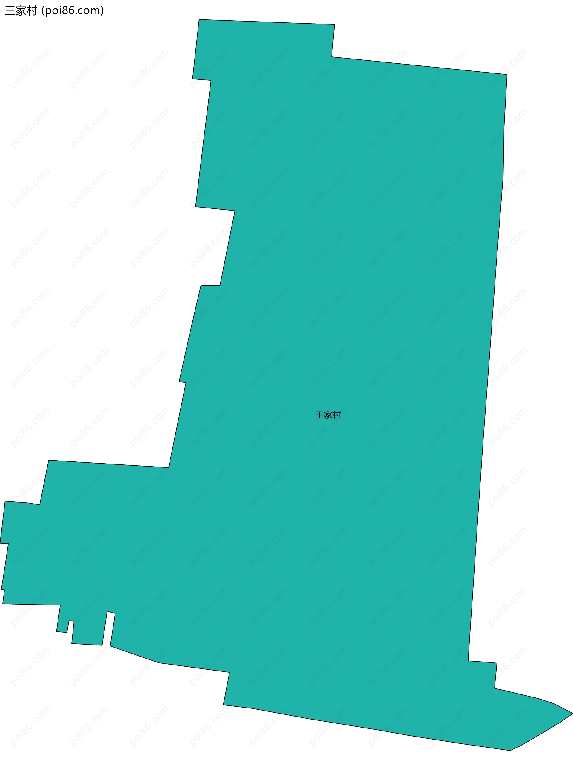 王家村边界地图