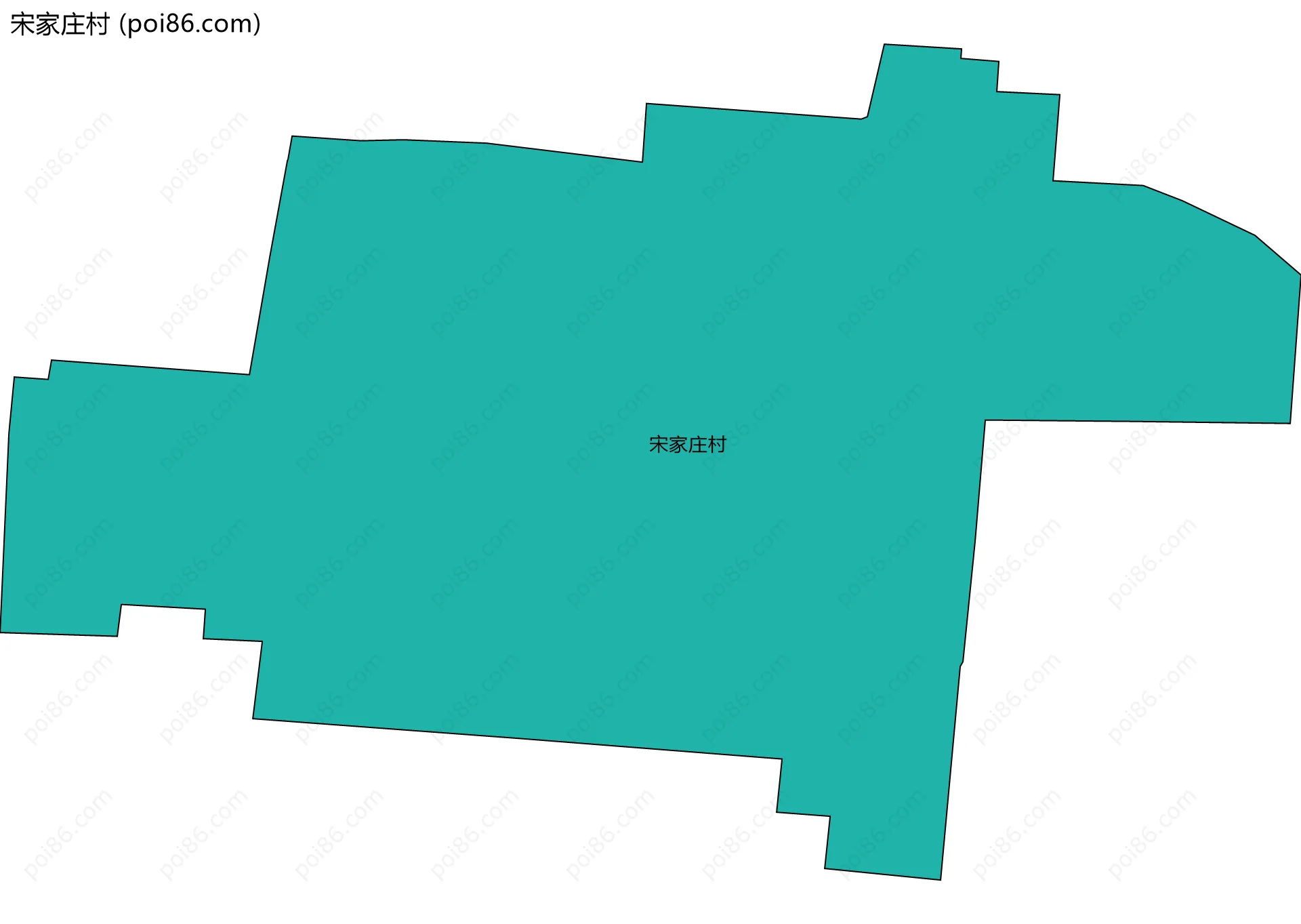 宋家庄村边界地图