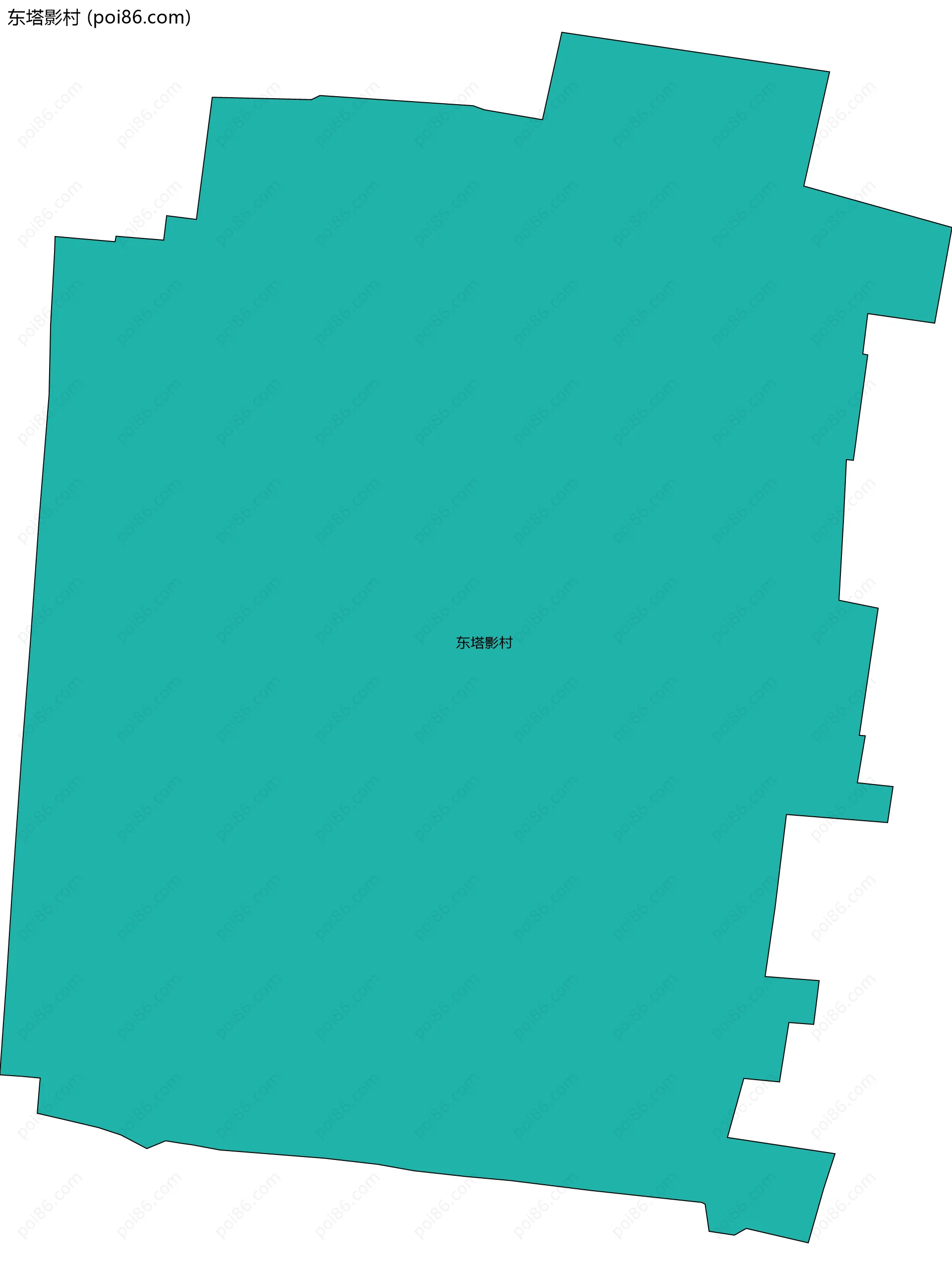 东塔影村边界地图